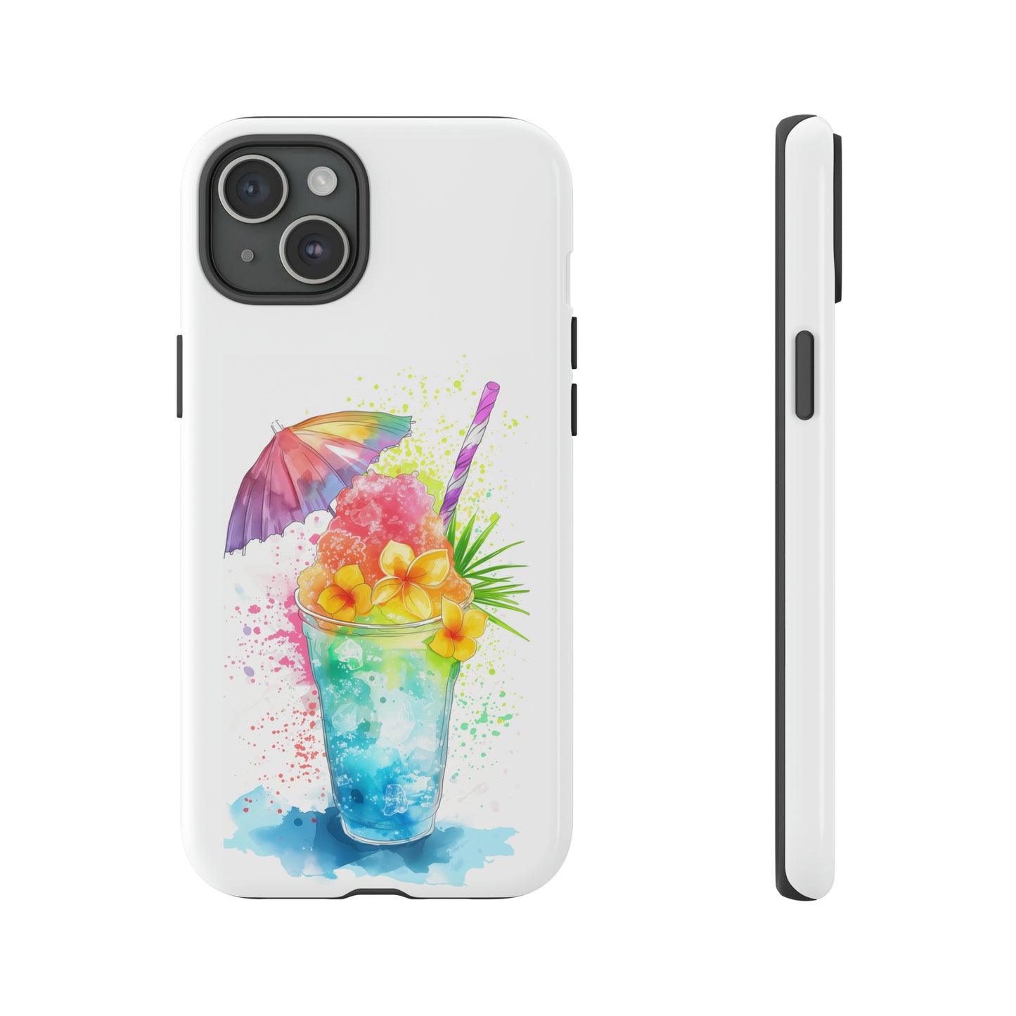 Shave Ice Plumerias Hawaiian Tropical Phone Case, 808, Island Tropics, Wireless Compatible, Protective Cell Case iPhone, Samsung, Pixel