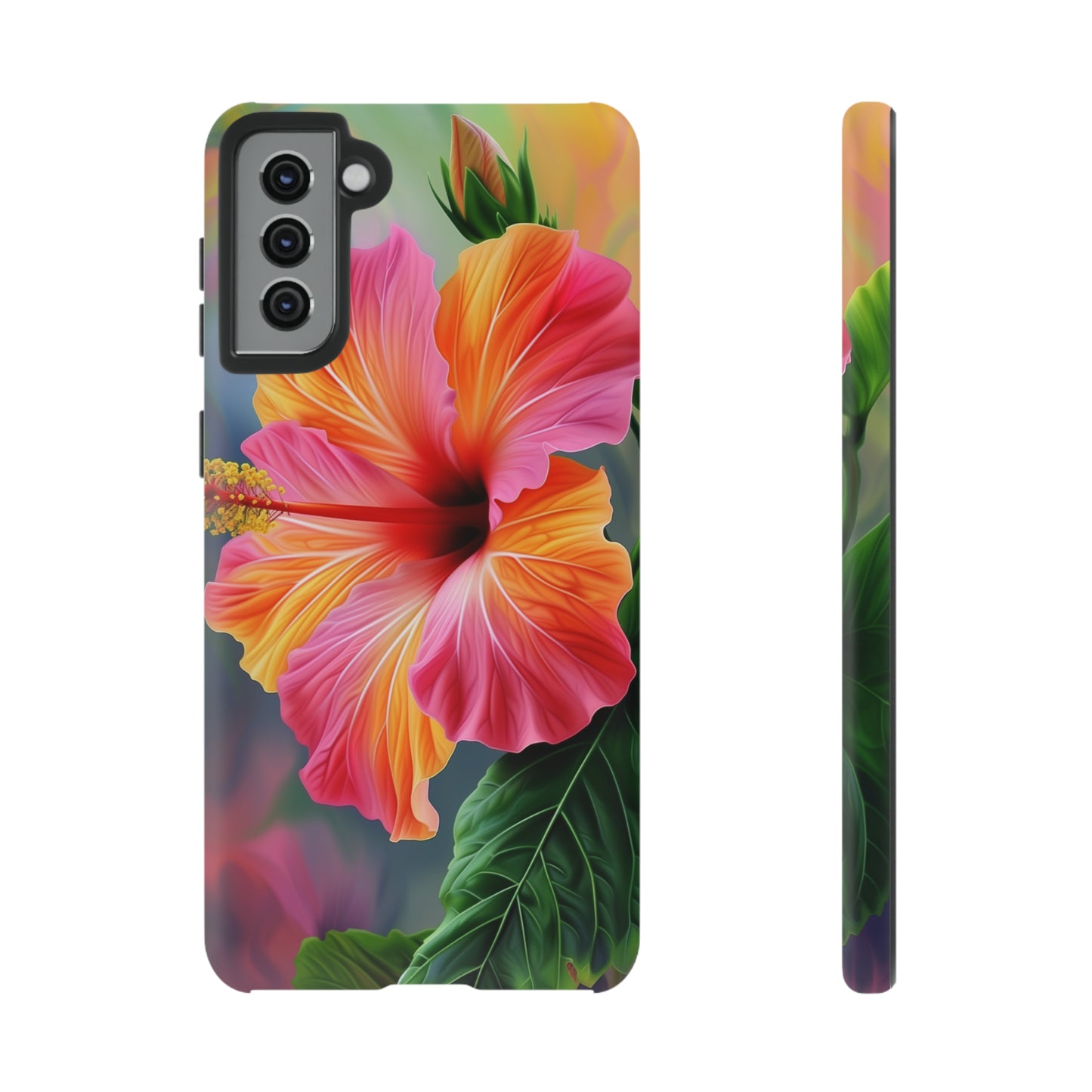 Hibiscus Flower Hawaiian Phone Case, Tropical, Wireless Compatible, Protective Cell Phone Case for iPhone, Samsung, Pixel phones