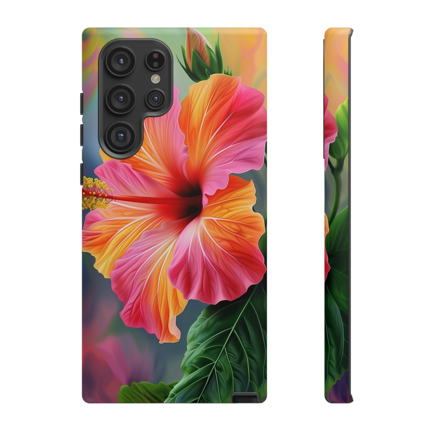 Hibiscus Flower Hawaiian Phone Case, Tropical, Wireless Compatible, Protective Cell Phone Case for iPhone, Samsung, Pixel phones