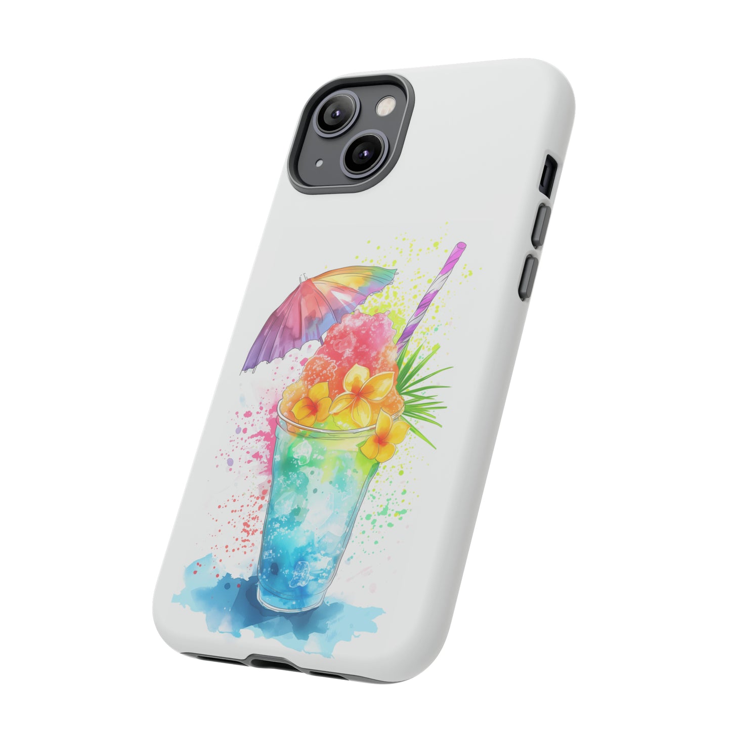 Shave Ice Plumerias Hawaiian Tropical Phone Case, 808, Island Tropics, Wireless Compatible, Protective Cell Case iPhone, Samsung, Pixel