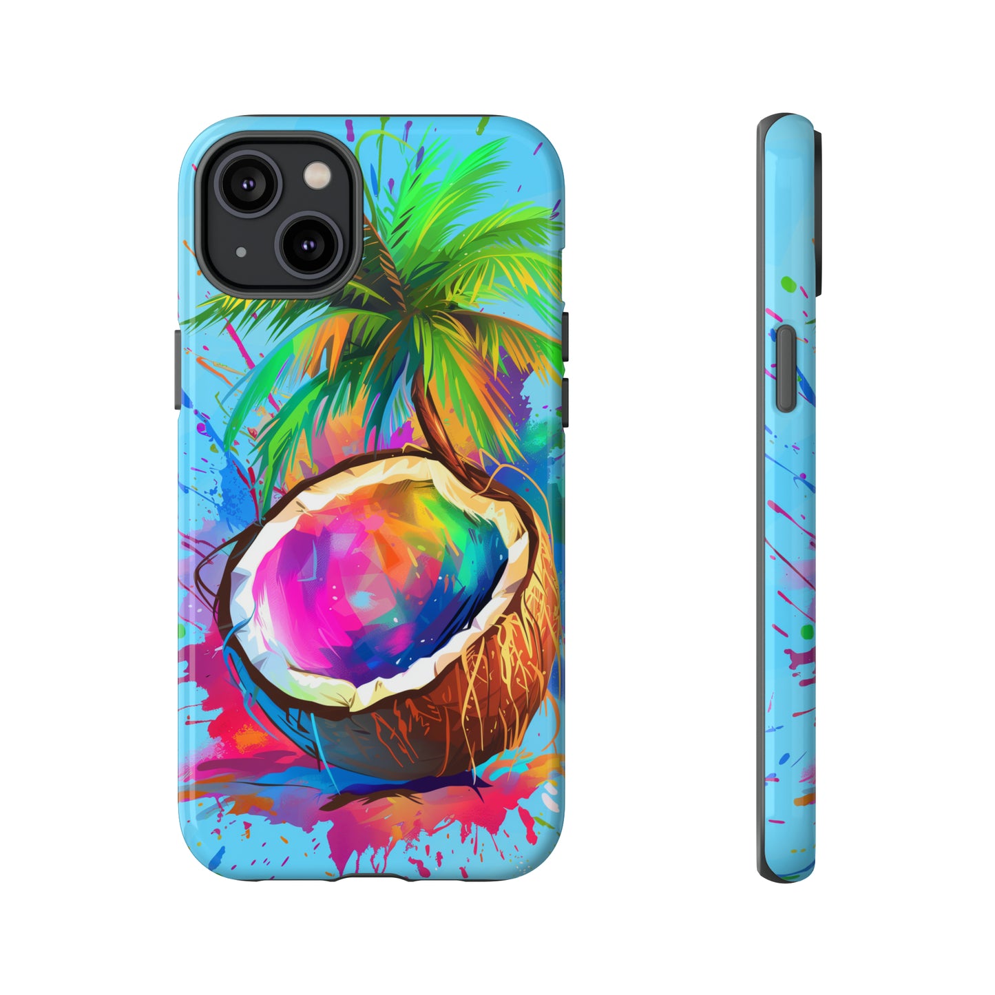 Coconut Colorful Hawaiian Tropical Phone Case, 808, Island Tropics, Wireless Compatible, Protective Cell Phone Case iPhone, Samsung, Pixel