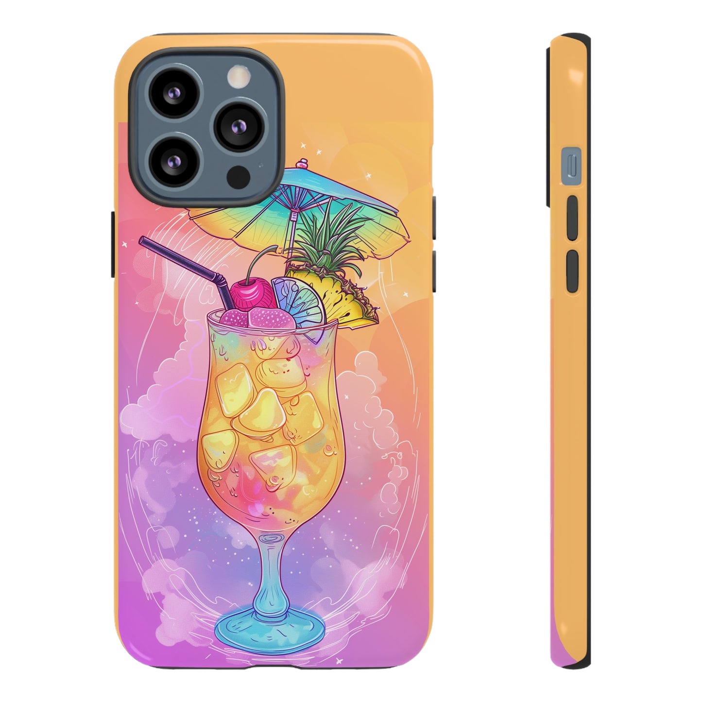 Pina Colada Cocktail Hawaiian Tropical Phone Case, Island Tropics, Wireless Compatible, Protective Cell Phone Case iPhone, Samsung, Pixel