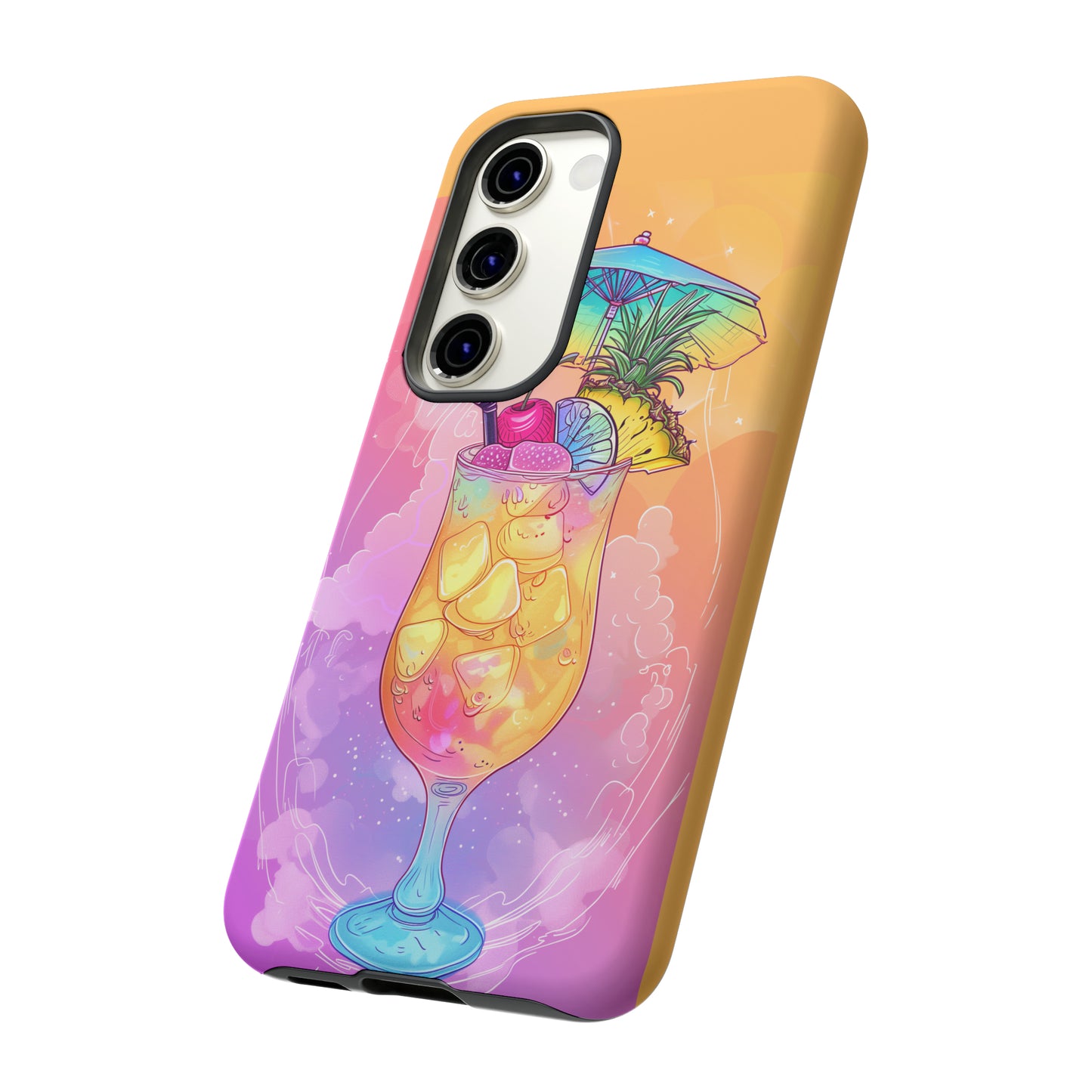 Pina Colada Cocktail Hawaiian Tropical Phone Case, Island Tropics, Wireless Compatible, Protective Cell Phone Case iPhone, Samsung, Pixel