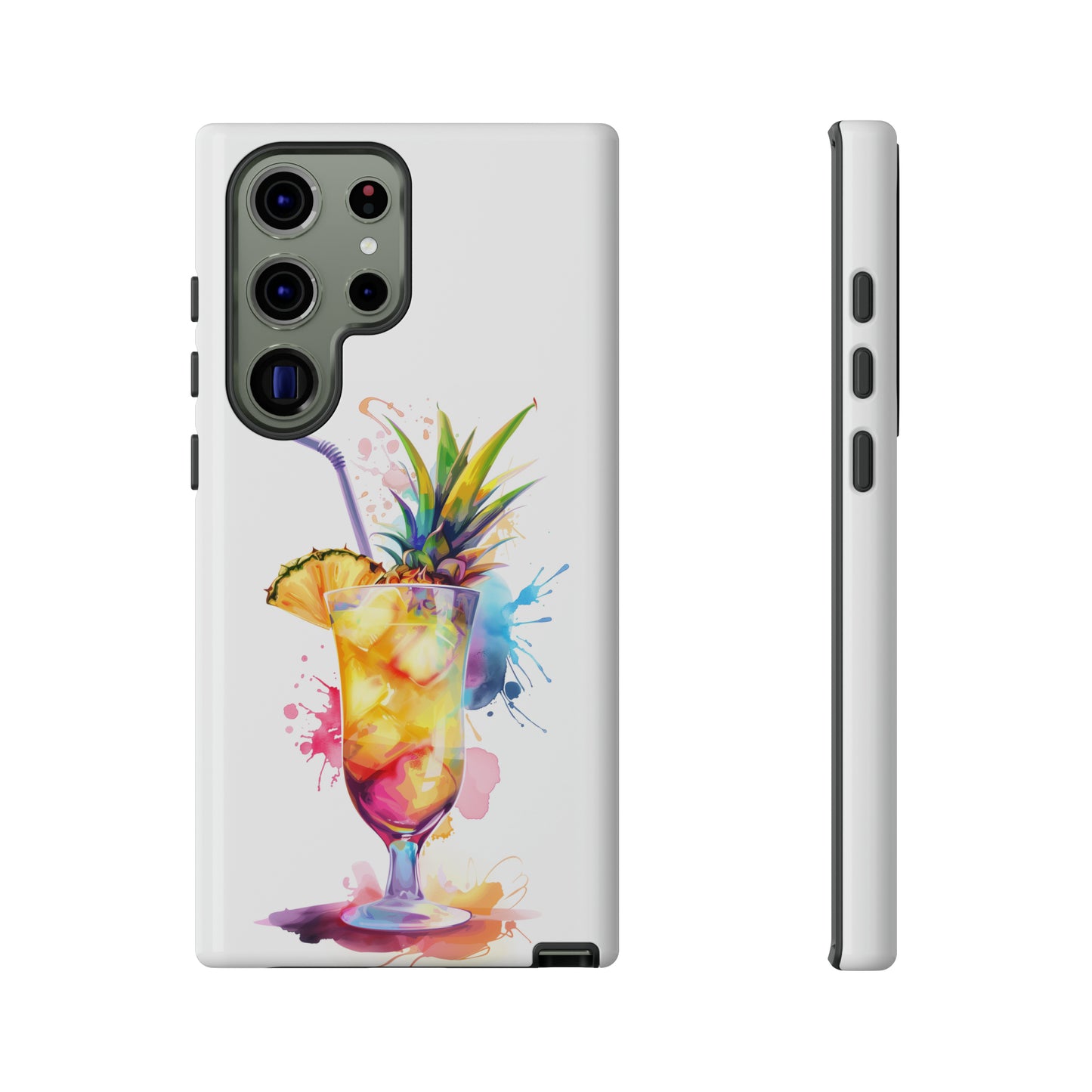 Pina Colada Cocktail Hawaiian Tropical Phone Case, Island Tropics, Wireless Compatible, Protective Cell Phone Case iPhone, Samsung, Pixel
