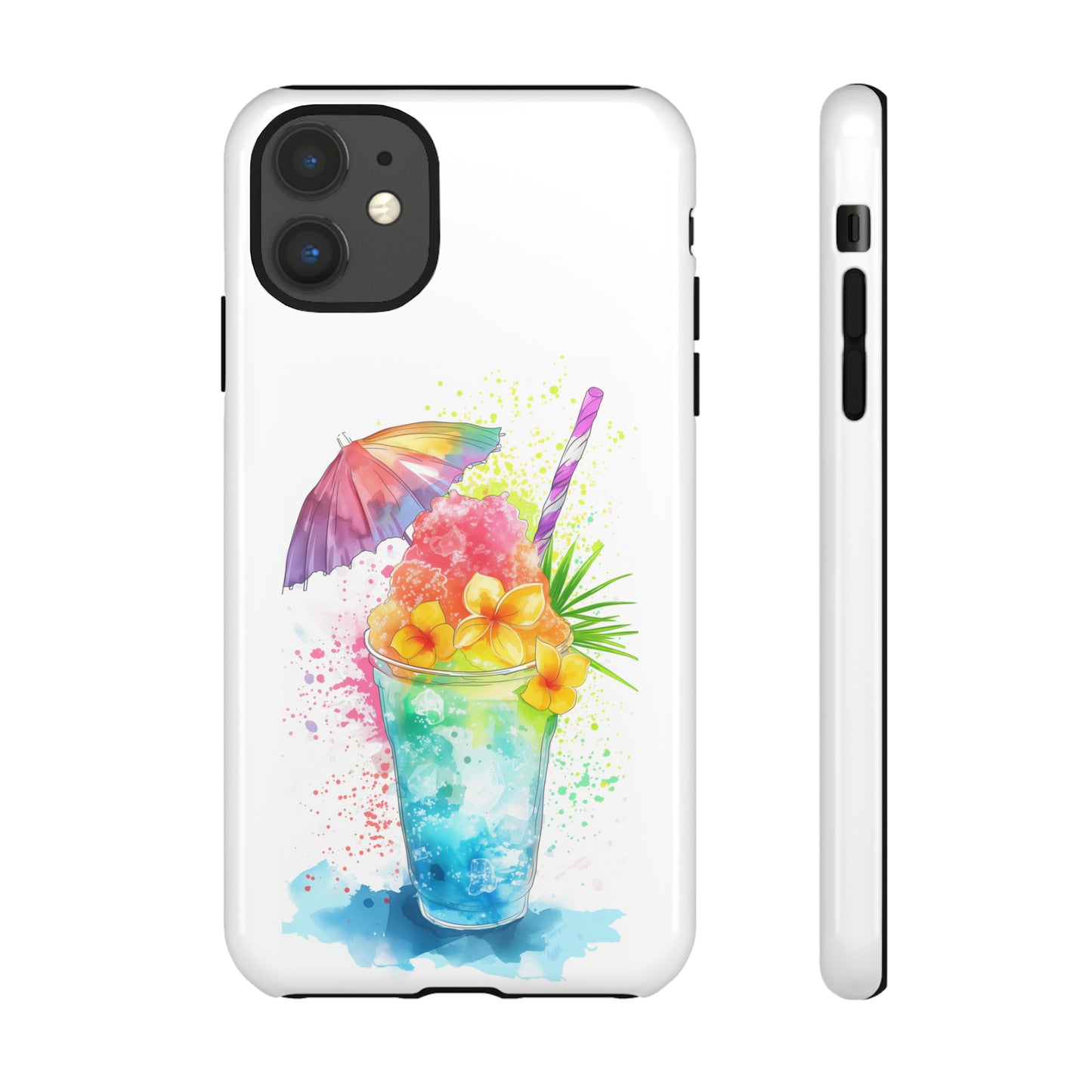 Shave Ice Plumerias Hawaiian Tropical Phone Case, 808, Island Tropics, Wireless Compatible, Protective Cell Case iPhone, Samsung, Pixel
