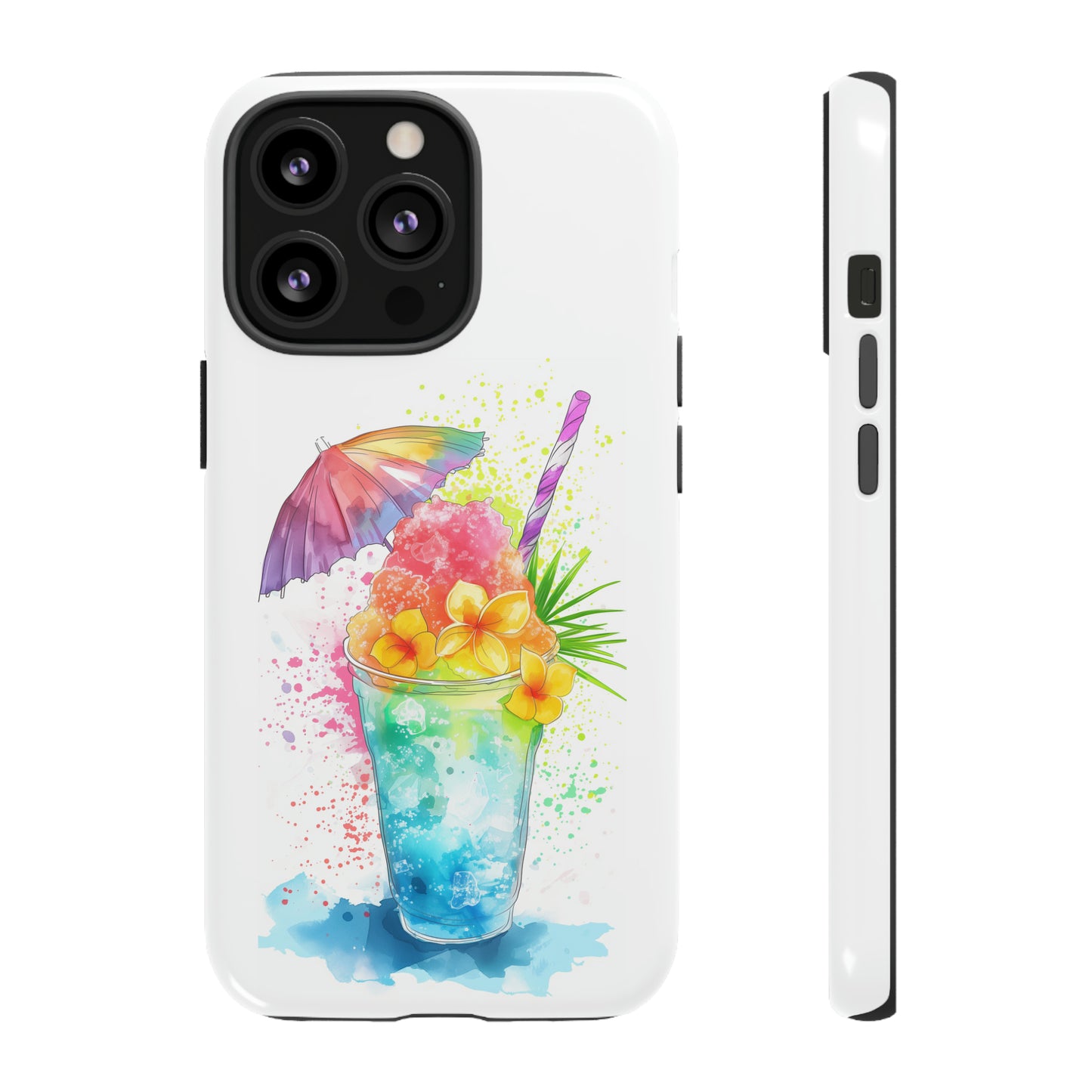 Shave Ice Plumerias Hawaiian Tropical Phone Case, 808, Island Tropics, Wireless Compatible, Protective Cell Case iPhone, Samsung, Pixel