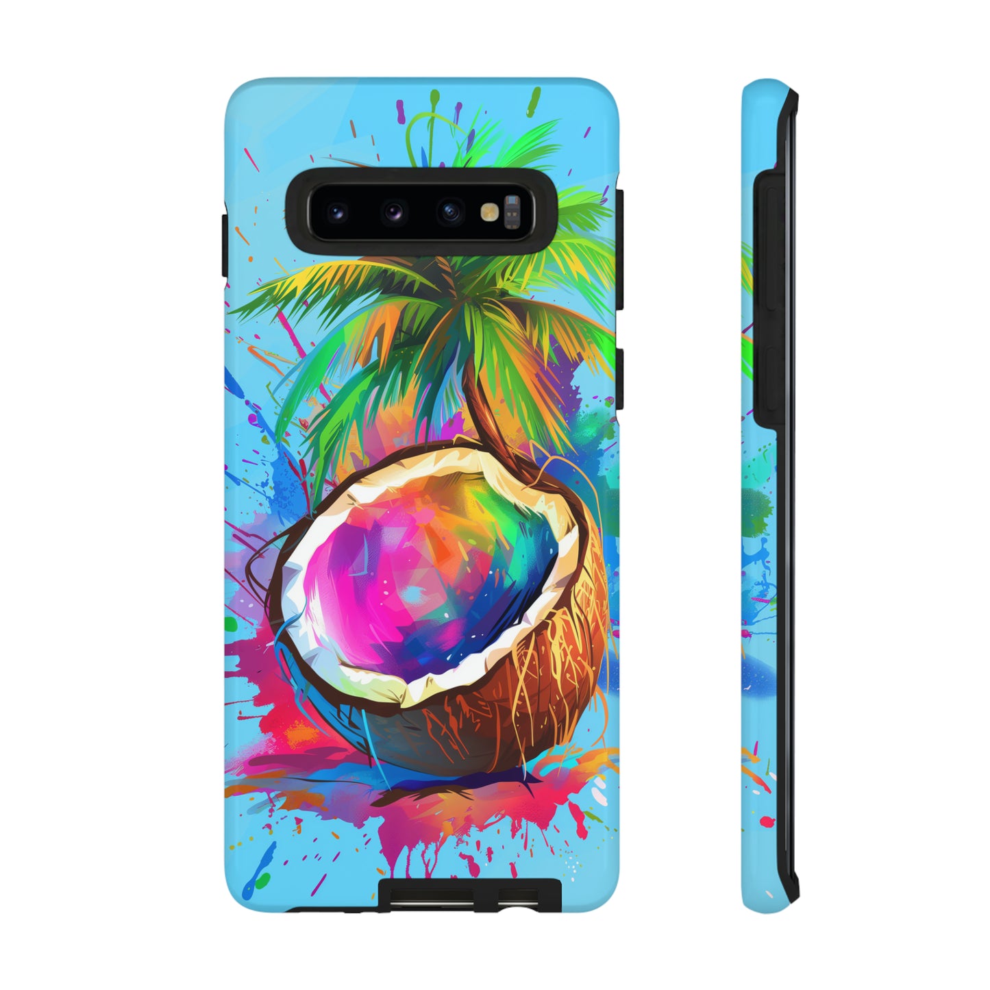 Coconut Colorful Hawaiian Tropical Phone Case, 808, Island Tropics, Wireless Compatible, Protective Cell Phone Case iPhone, Samsung, Pixel