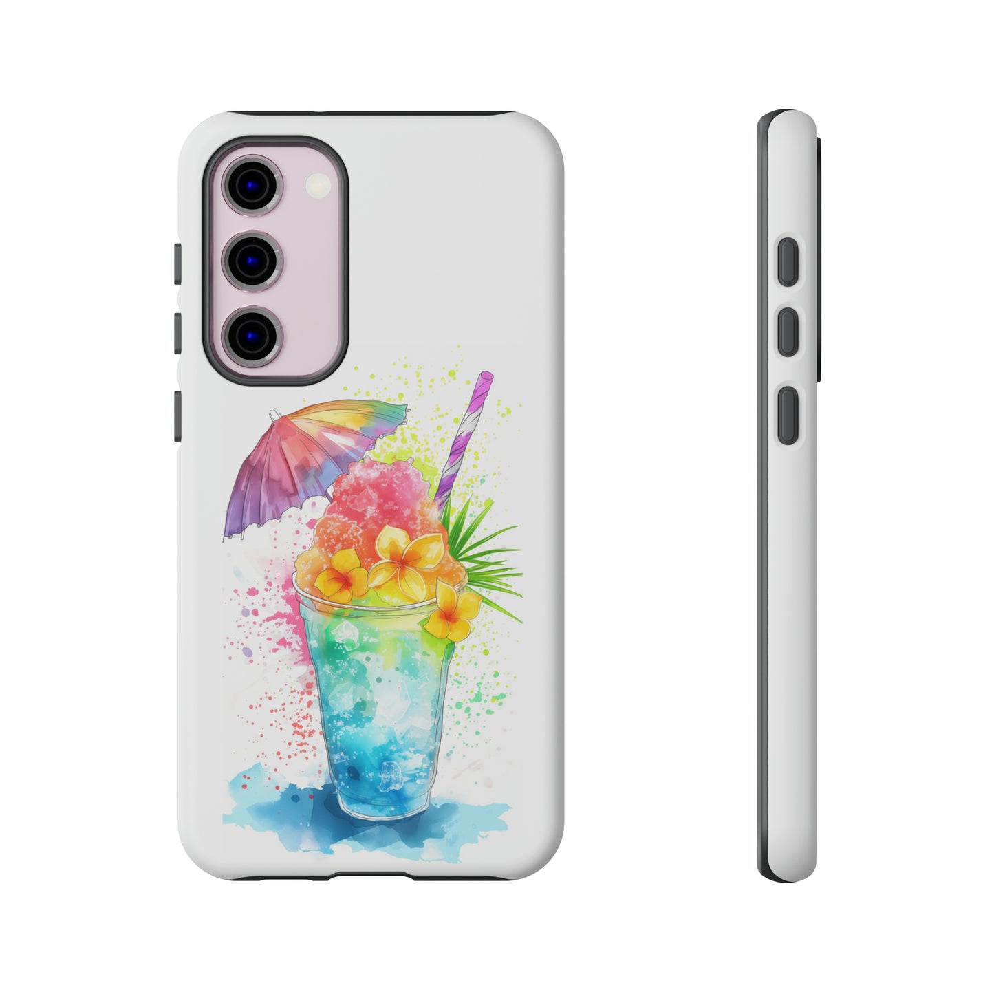 Shave Ice Plumerias Hawaiian Tropical Phone Case, 808, Island Tropics, Wireless Compatible, Protective Cell Case iPhone, Samsung, Pixel