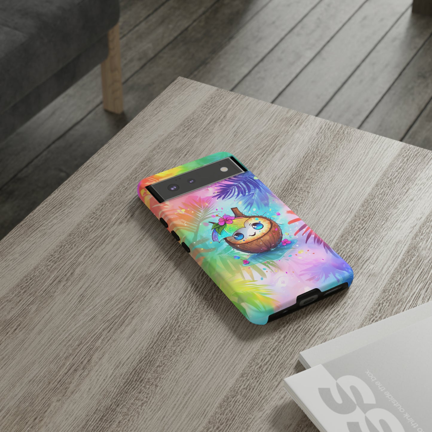 Cute Anime Coconut Hawaiian Tropical Phone Case, 808, Island Tropics, Wireless Compatible, Protective Cell Phone Case iPhone, Samsung, Pixel
