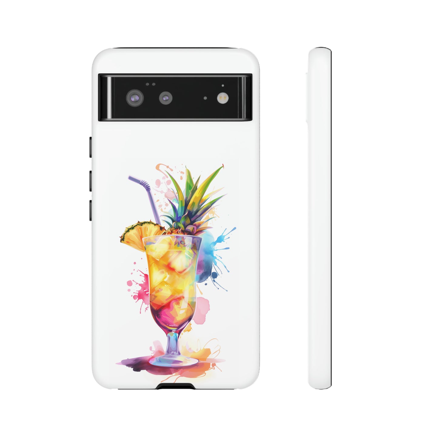 Pina Colada Cocktail Hawaiian Tropical Phone Case, Island Tropics, Wireless Compatible, Protective Cell Phone Case iPhone, Samsung, Pixel