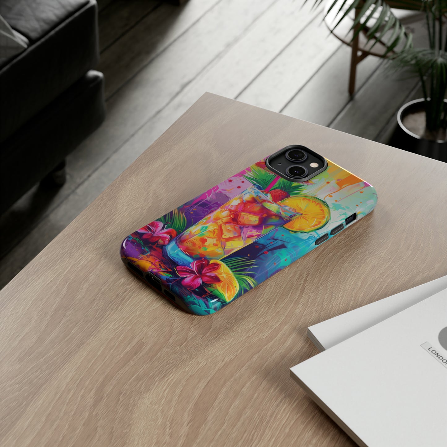 Mai Tai Cocktail Hawaiian Tropical Phone Case, 808, Island Tropics, Wireless Compatible, Protective Cell Phone Case iPhone, Samsung, Pixel