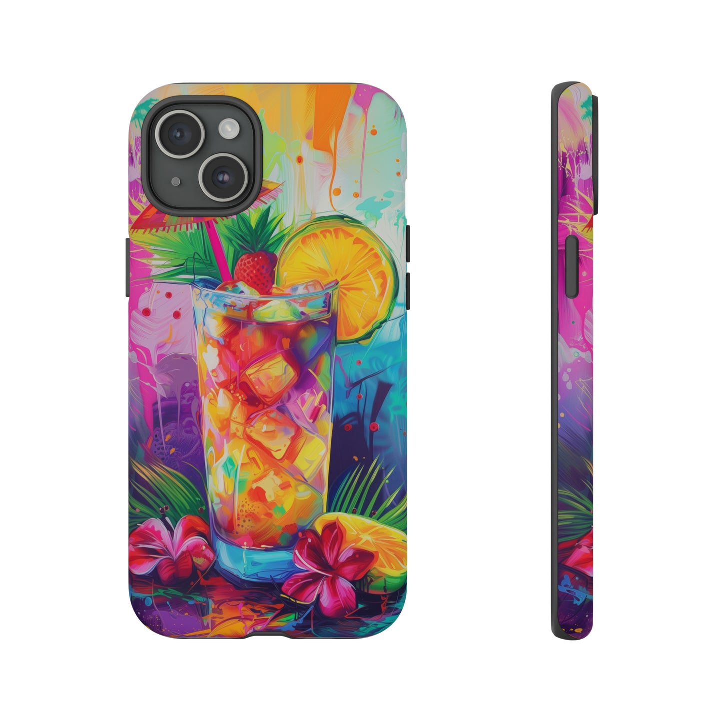Mai Tai Cocktail Hawaiian Tropical Phone Case, 808, Island Tropics, Wireless Compatible, Protective Cell Phone Case iPhone, Samsung, Pixel