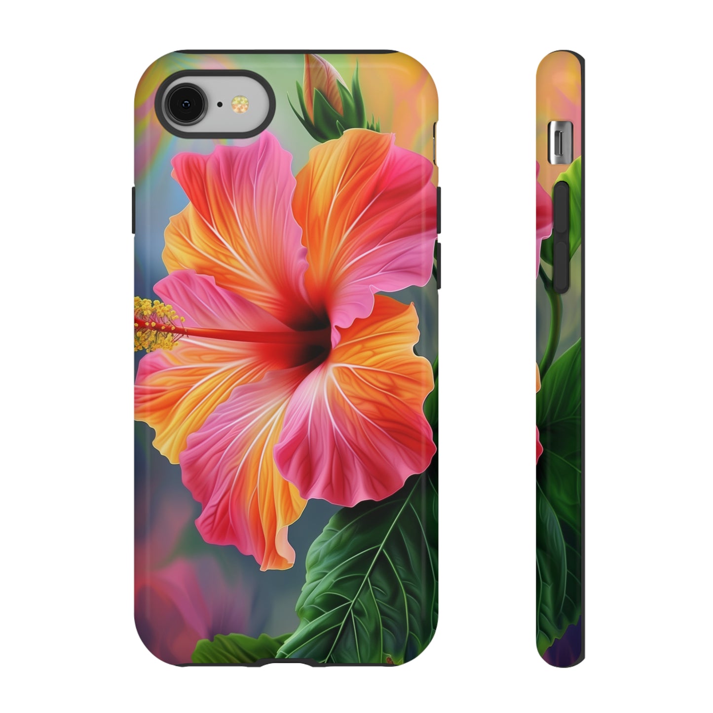 Hibiscus Flower Hawaiian Phone Case, Tropical, Wireless Compatible, Protective Cell Phone Case for iPhone, Samsung, Pixel phones