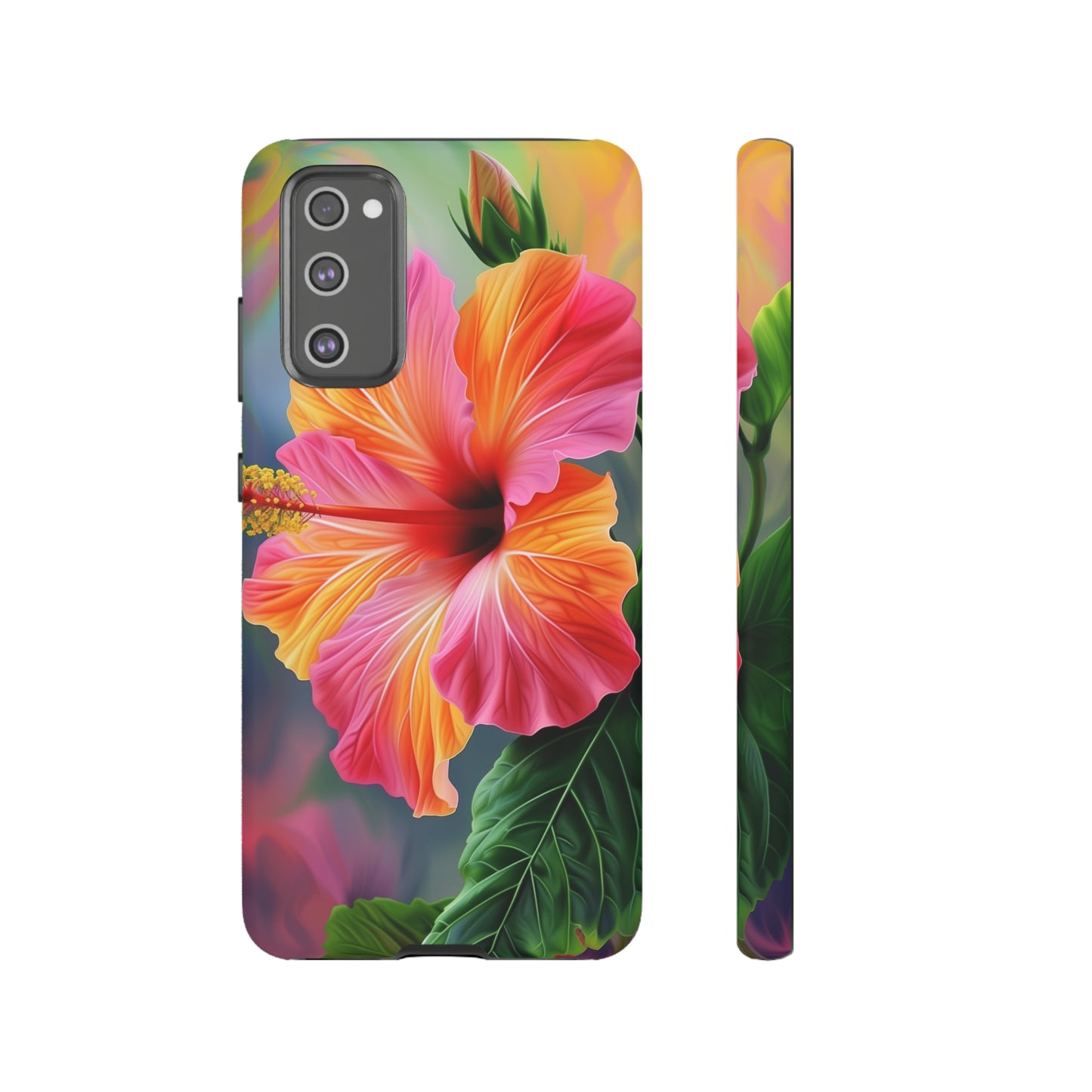 Hibiscus Flower Hawaiian Phone Case, Tropical, Wireless Compatible, Protective Cell Phone Case for iPhone, Samsung, Pixel phones