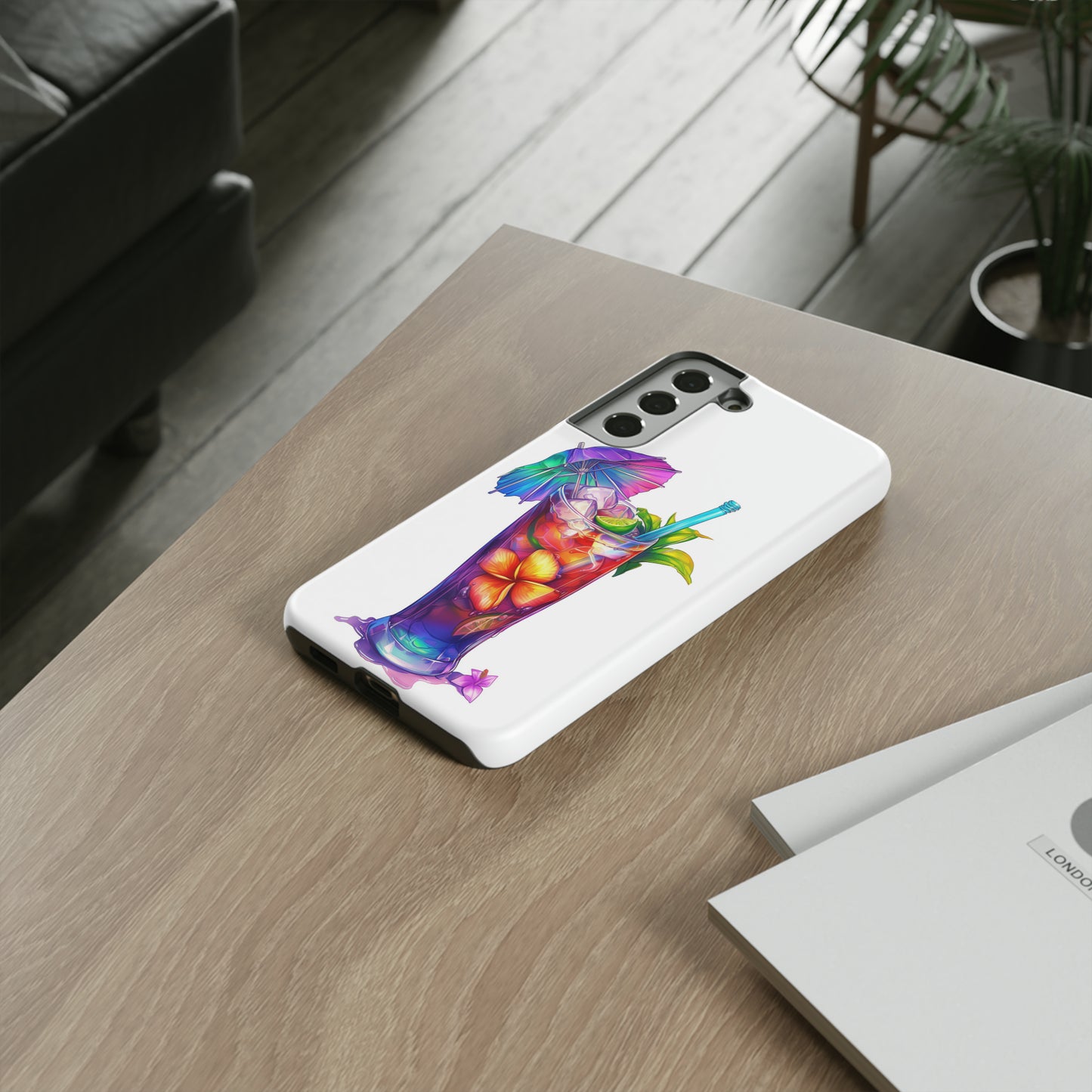 Mai Tai Cocktail Hawaiian Tropical Phone Case, 808, Island Tropics, Wireless Compatible, Protective Cell Phone Case iPhone, Samsung, Pixel