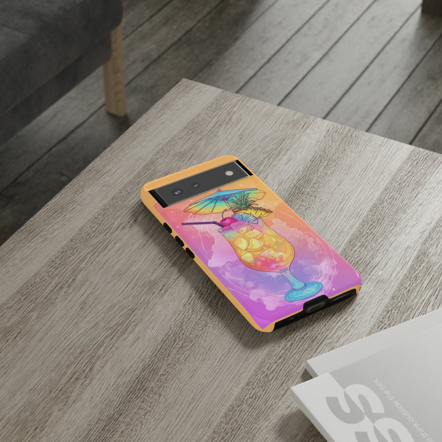 Pina Colada Cocktail Hawaiian Tropical Phone Case, Island Tropics, Wireless Compatible, Protective Cell Phone Case iPhone, Samsung, Pixel