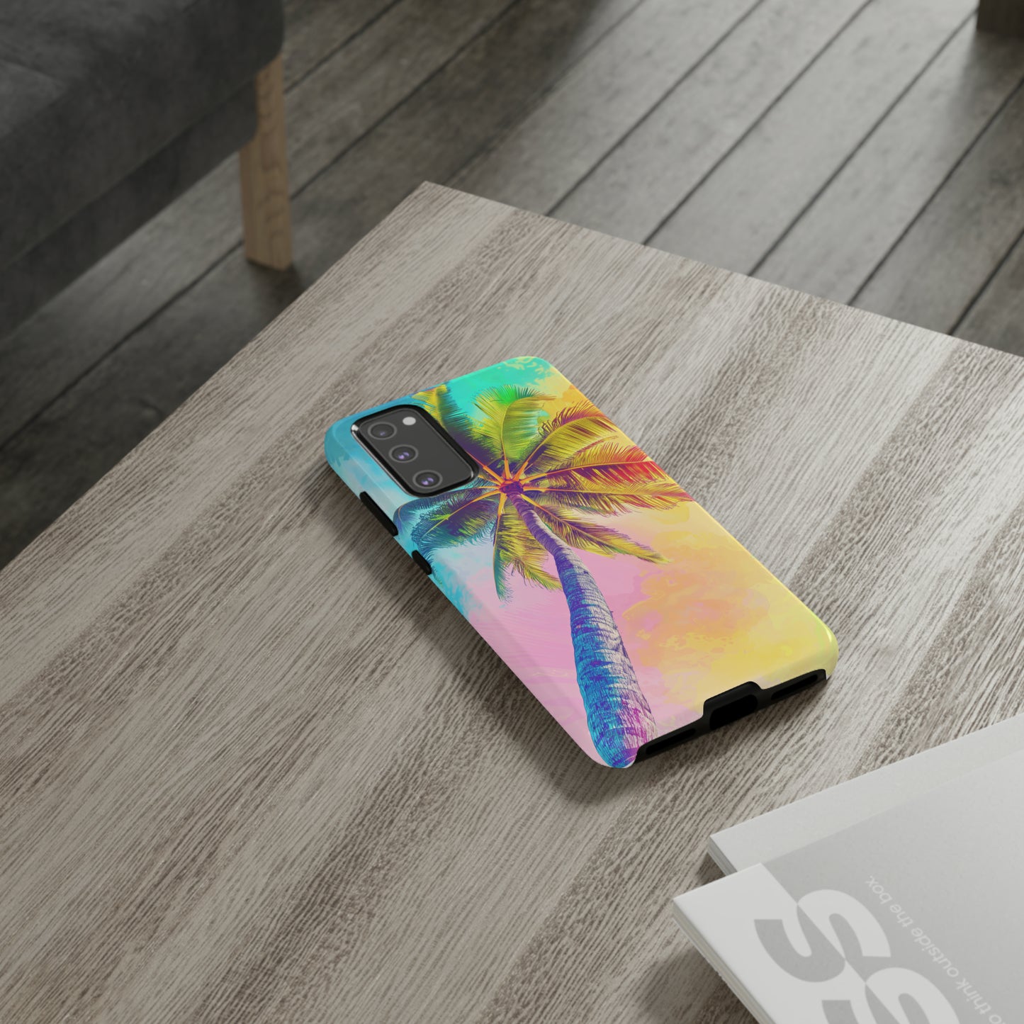 Palm Tree Colorful Hawaiian Tropical Phone Case, 808, Island Tropics, Wireless Compatible, Protective Cell Phone Case iPhone, Samsung, Pixel