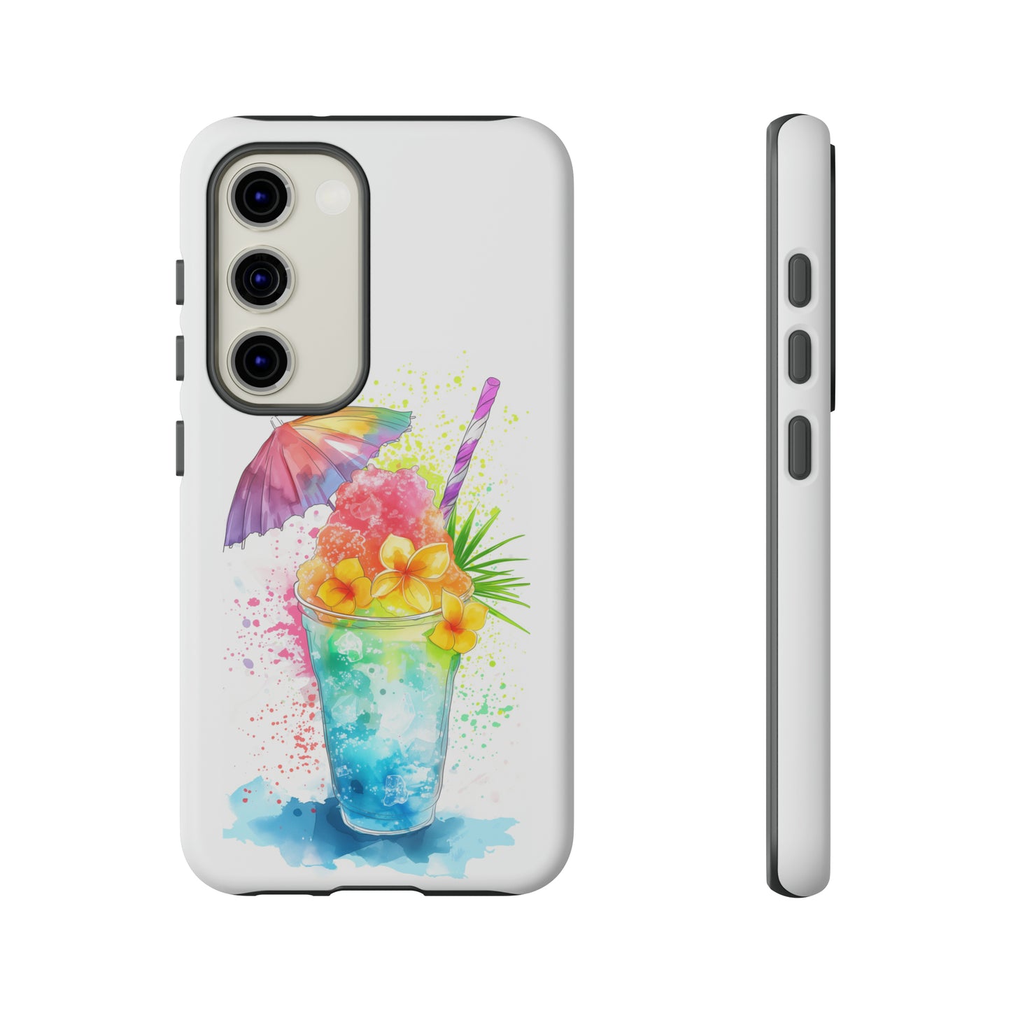 Shave Ice Plumerias Hawaiian Tropical Phone Case, 808, Island Tropics, Wireless Compatible, Protective Cell Case iPhone, Samsung, Pixel