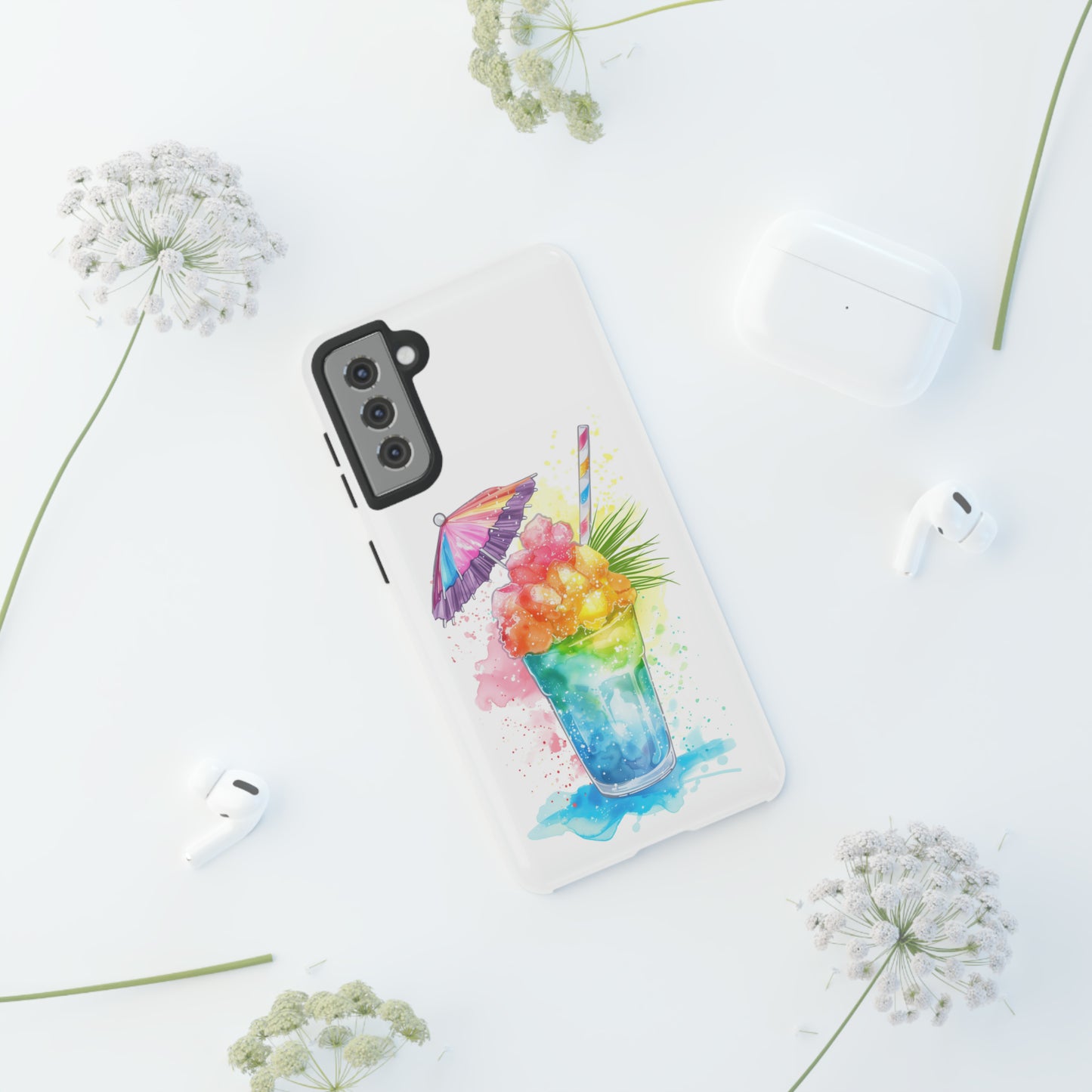 Shave Ice Colorful Hawaiian Tropical Phone Case, 808, Island Tropics, Wireless Compatible, Protective Cell Phone Case iPhone, Samsung, Pixel