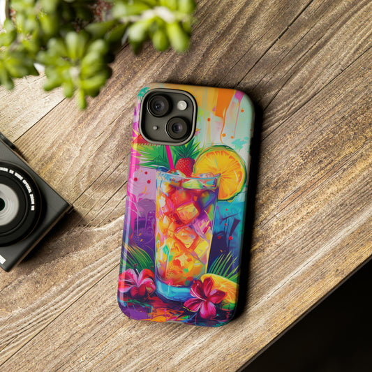Mai Tai Cocktail Hawaiian Tropical Phone Case, 808, Island Tropics, Wireless Compatible, Protective Cell Phone Case iPhone, Samsung, Pixel
