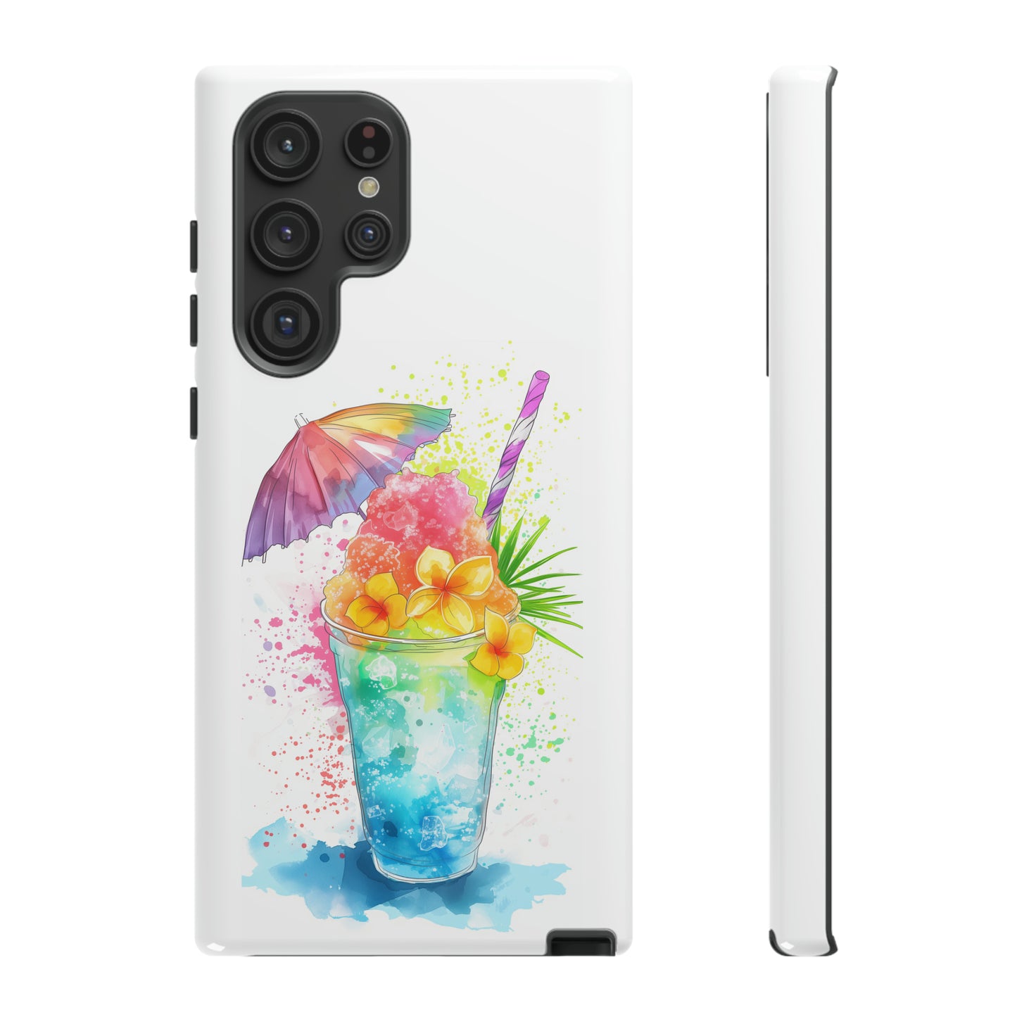 Shave Ice Plumerias Hawaiian Tropical Phone Case, 808, Island Tropics, Wireless Compatible, Protective Cell Case iPhone, Samsung, Pixel