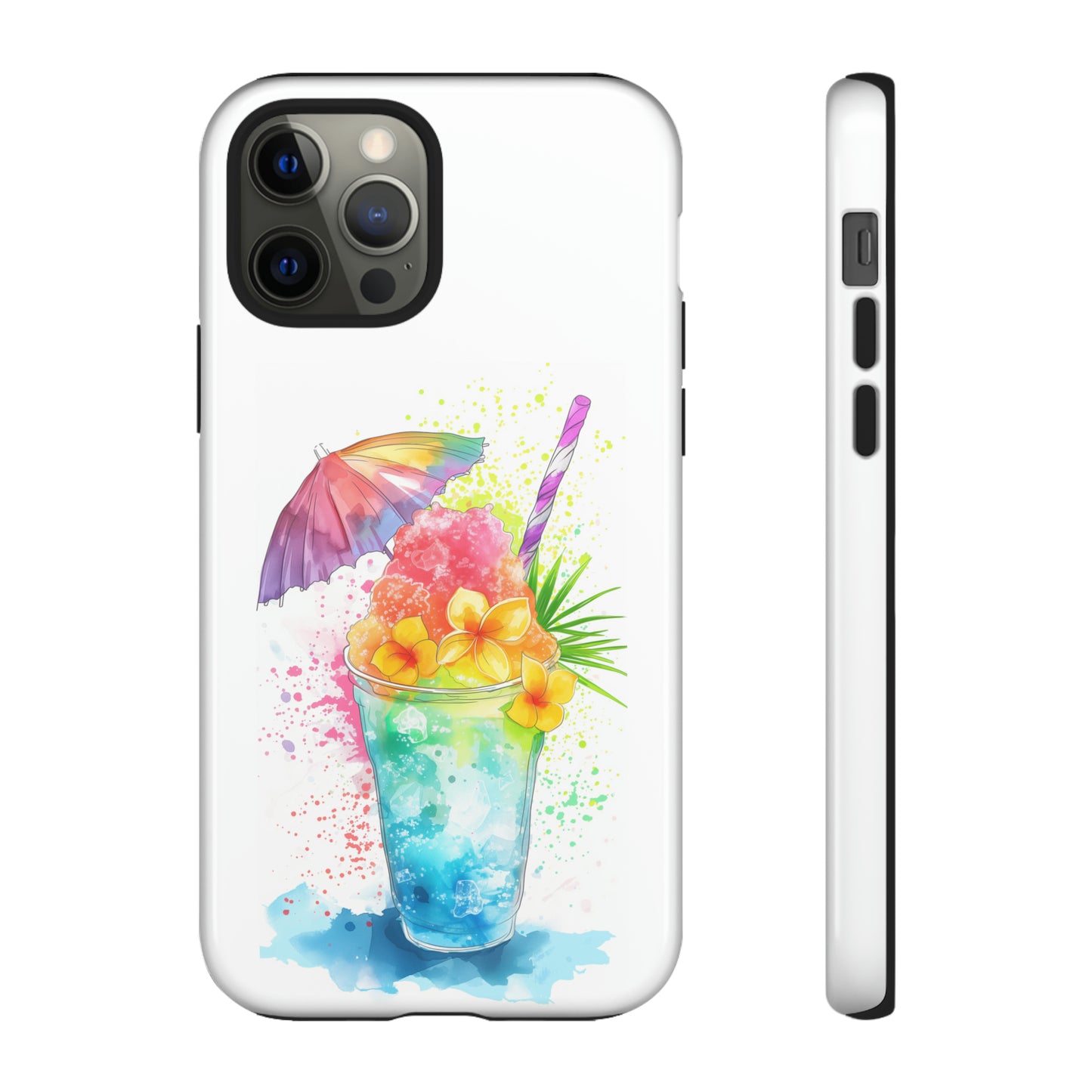 Shave Ice Plumerias Hawaiian Tropical Phone Case, 808, Island Tropics, Wireless Compatible, Protective Cell Case iPhone, Samsung, Pixel