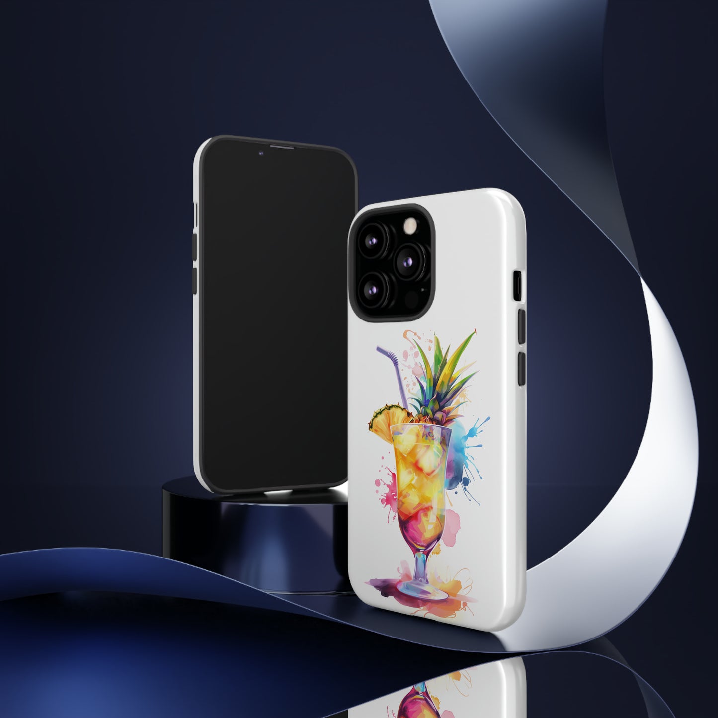 Pina Colada Cocktail Hawaiian Tropical Phone Case, Island Tropics, Wireless Compatible, Protective Cell Phone Case iPhone, Samsung, Pixel