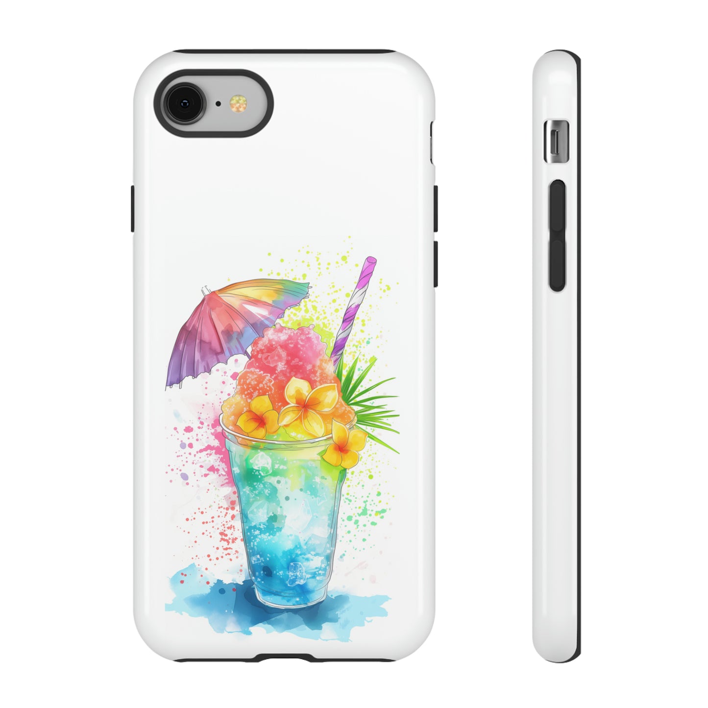 Shave Ice Plumerias Hawaiian Tropical Phone Case, 808, Island Tropics, Wireless Compatible, Protective Cell Case iPhone, Samsung, Pixel