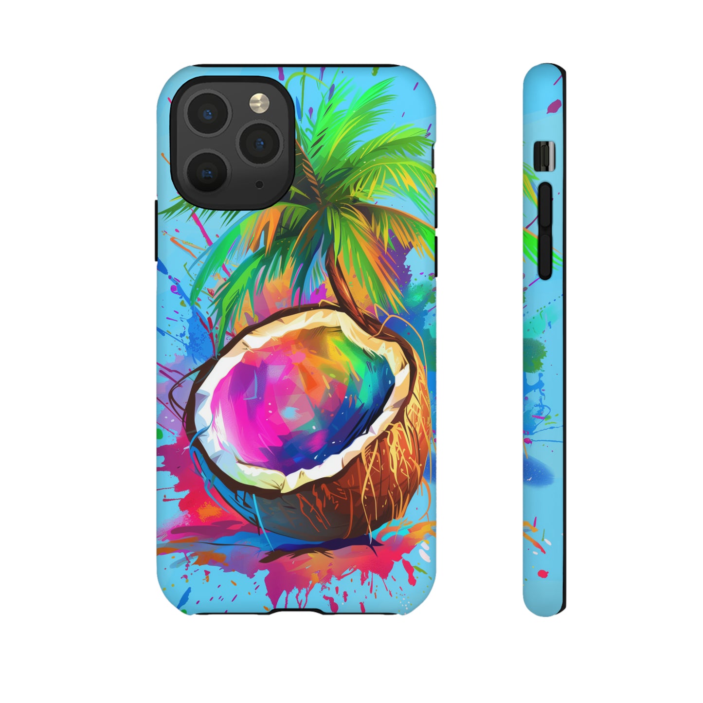 Coconut Colorful Hawaiian Tropical Phone Case, 808, Island Tropics, Wireless Compatible, Protective Cell Phone Case iPhone, Samsung, Pixel