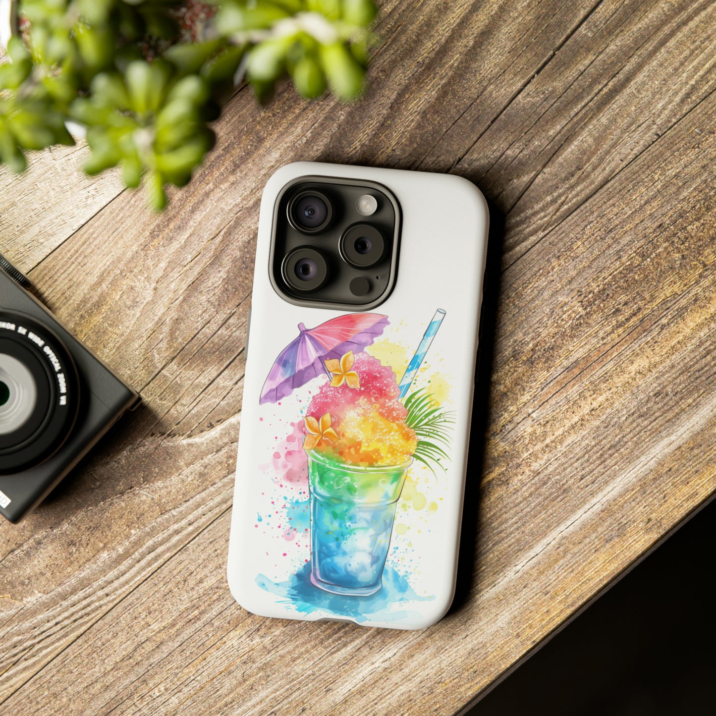 Shave Ice Plumeria Hawaiian Tropical Phone Case, 808, Island Tropics, Wireless Compatible, Protective Cell Phone Case iPhone, Samsung, Pixel