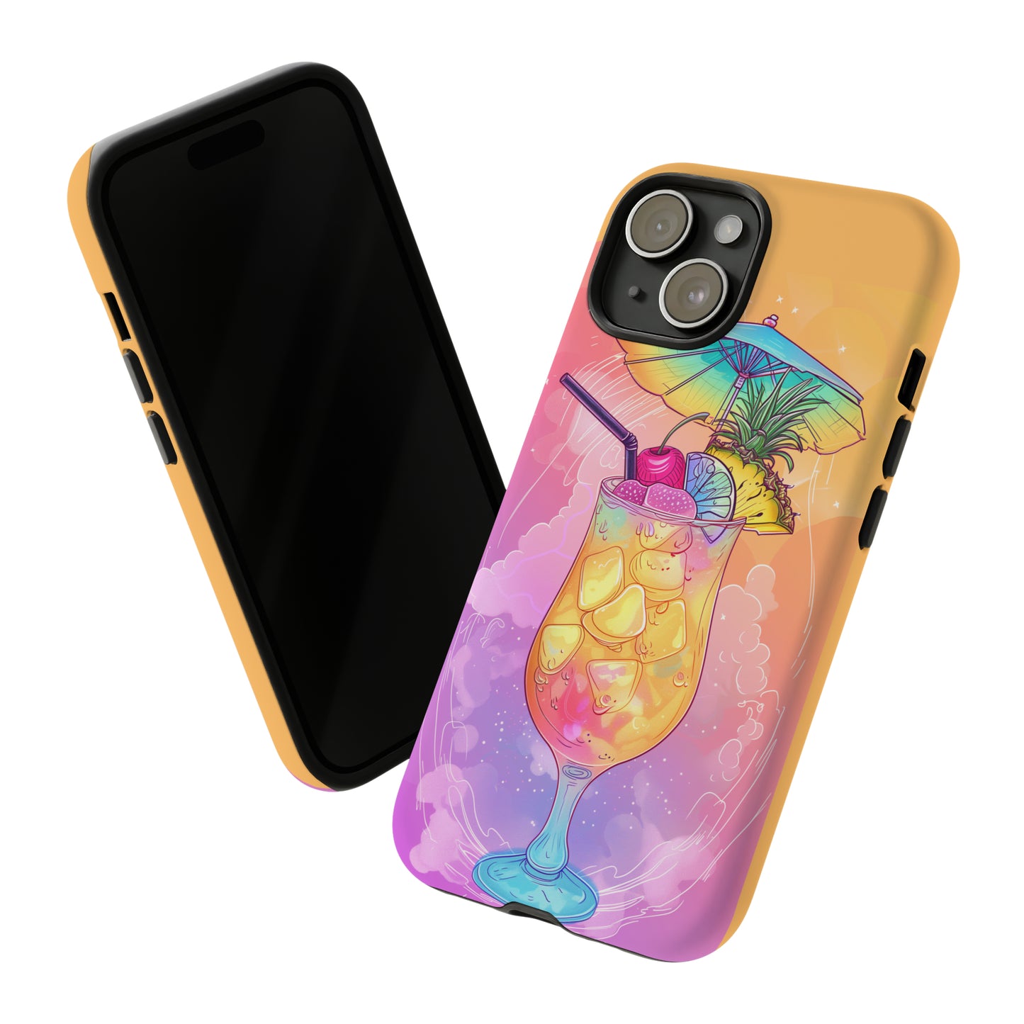 Pina Colada Cocktail Hawaiian Tropical Phone Case, Island Tropics, Wireless Compatible, Protective Cell Phone Case iPhone, Samsung, Pixel