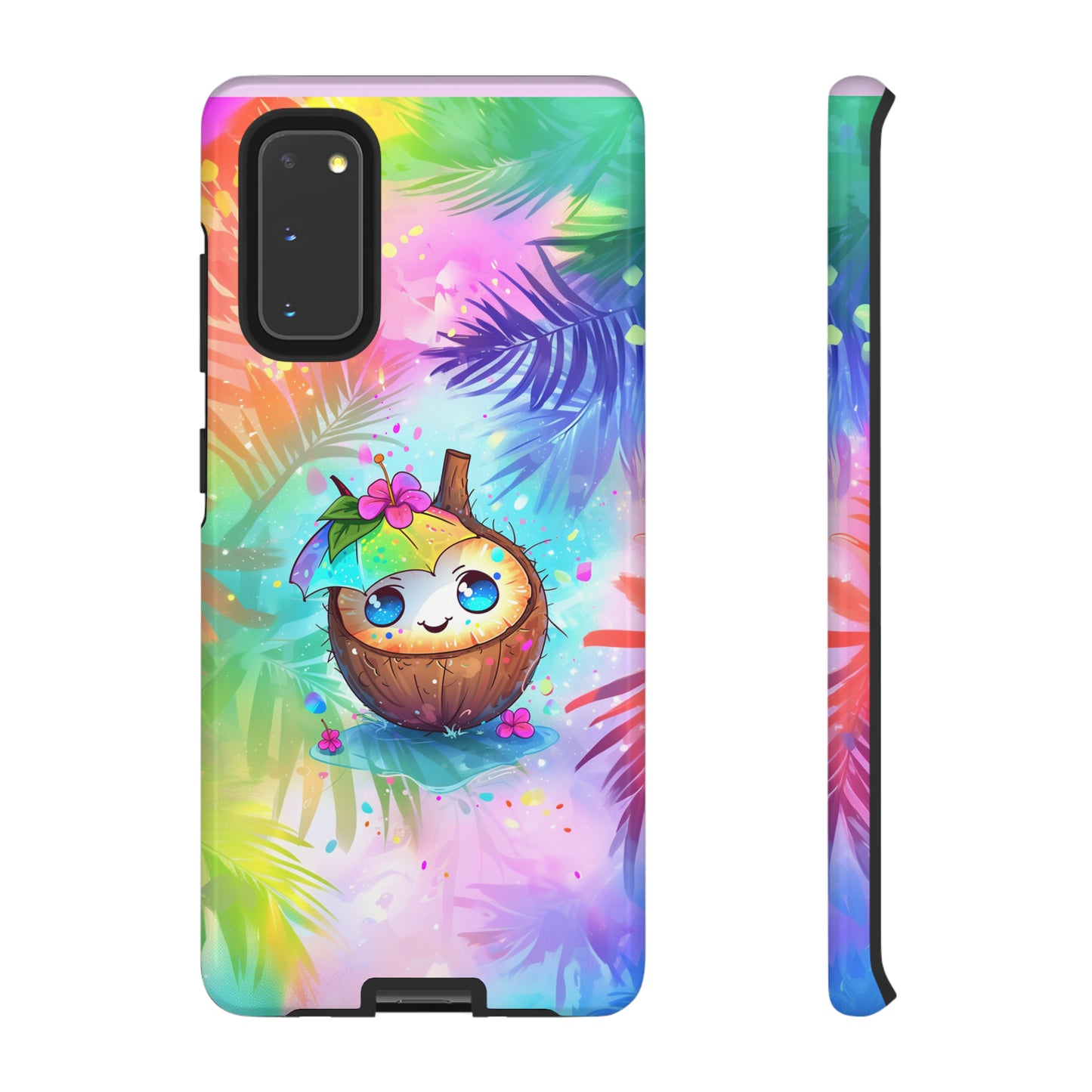 Cute Anime Coconut Hawaiian Tropical Phone Case, 808, Island Tropics, Wireless Compatible, Protective Cell Phone Case iPhone, Samsung, Pixel
