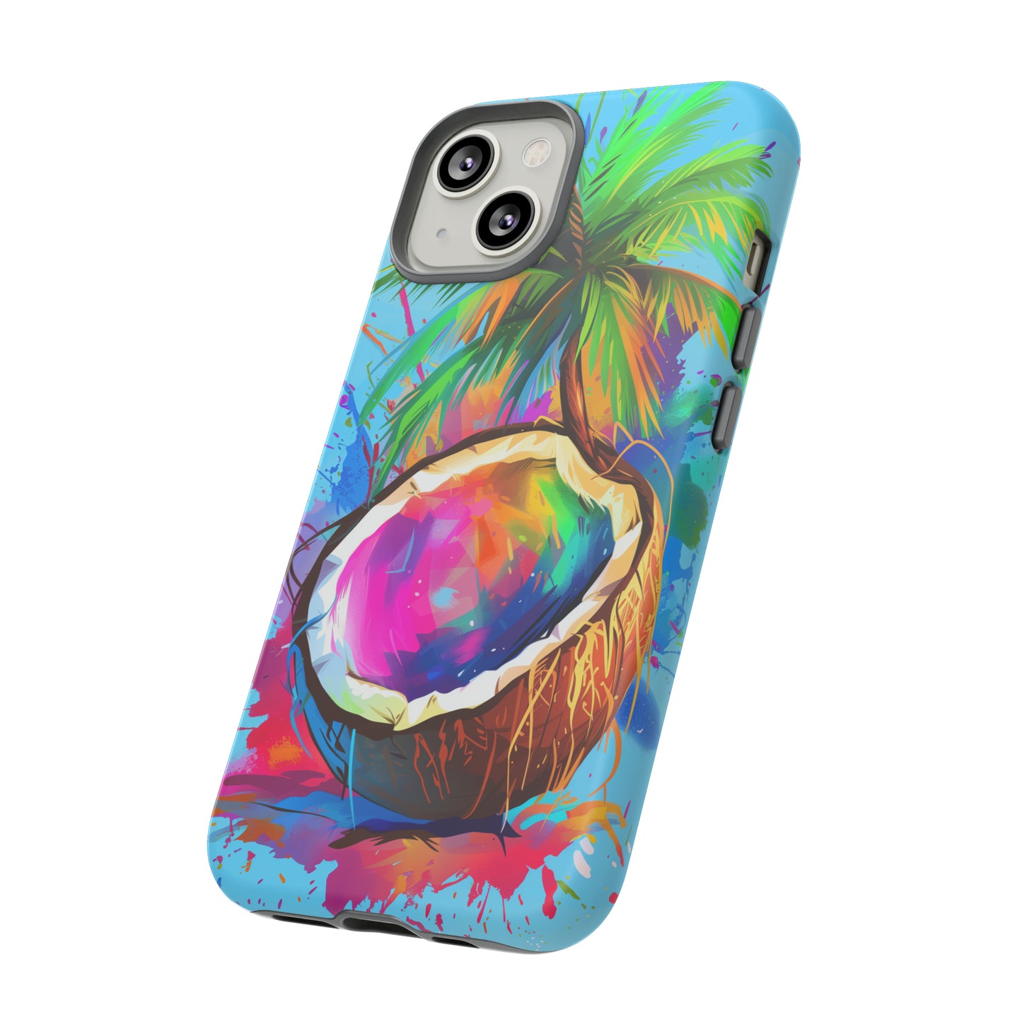 Coconut Colorful Hawaiian Tropical Phone Case, 808, Island Tropics, Wireless Compatible, Protective Cell Phone Case iPhone, Samsung, Pixel