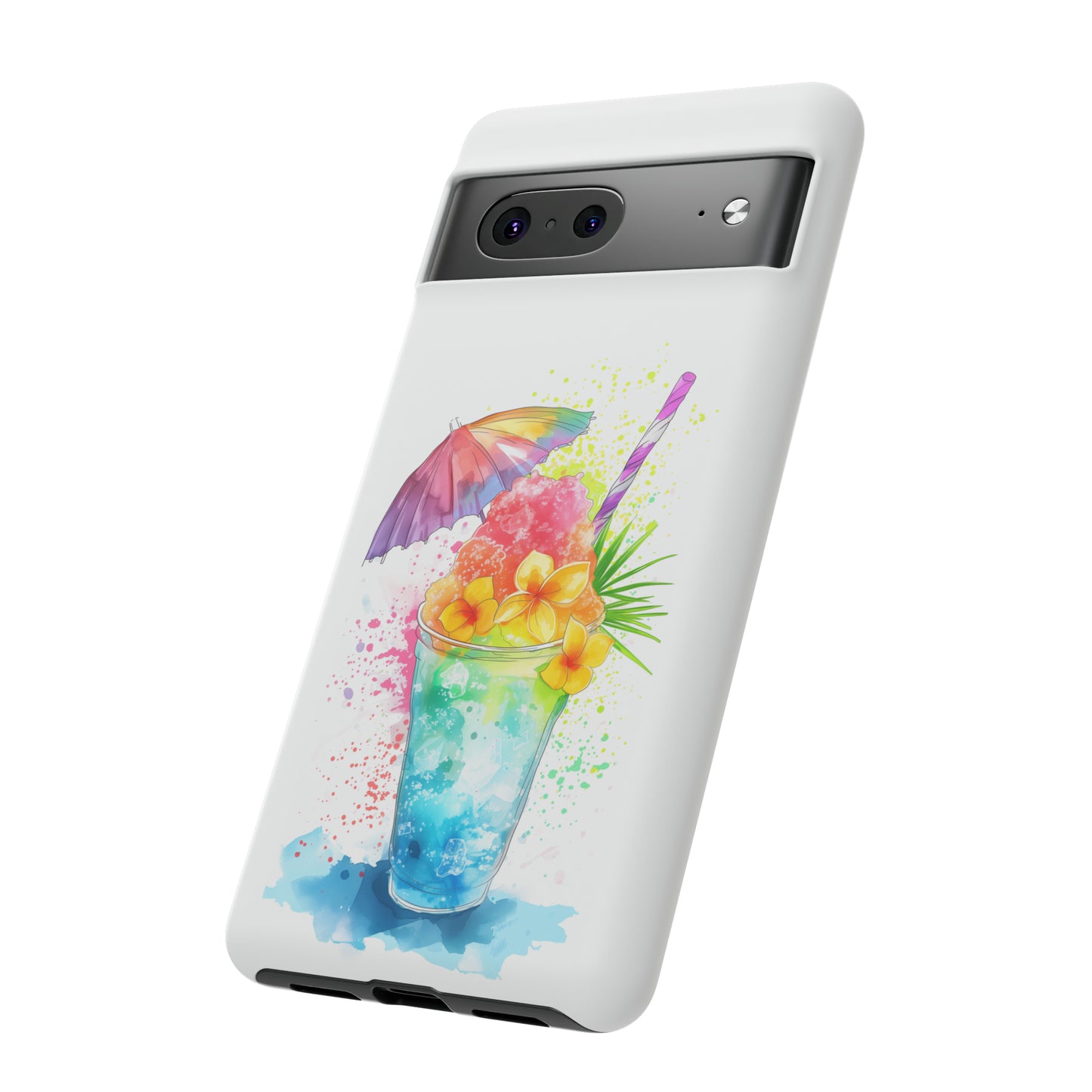 Shave Ice Plumerias Hawaiian Tropical Phone Case, 808, Island Tropics, Wireless Compatible, Protective Cell Case iPhone, Samsung, Pixel