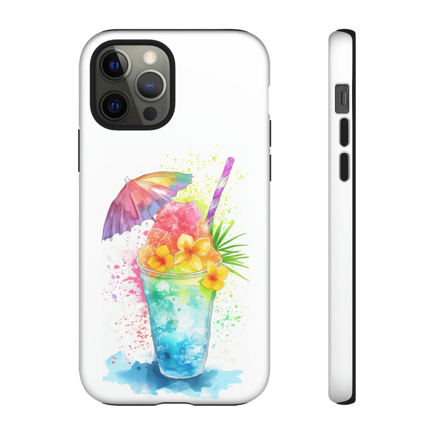 Shave Ice Plumerias Hawaiian Tropical Phone Case, 808, Island Tropics, Wireless Compatible, Protective Cell Case iPhone, Samsung, Pixel
