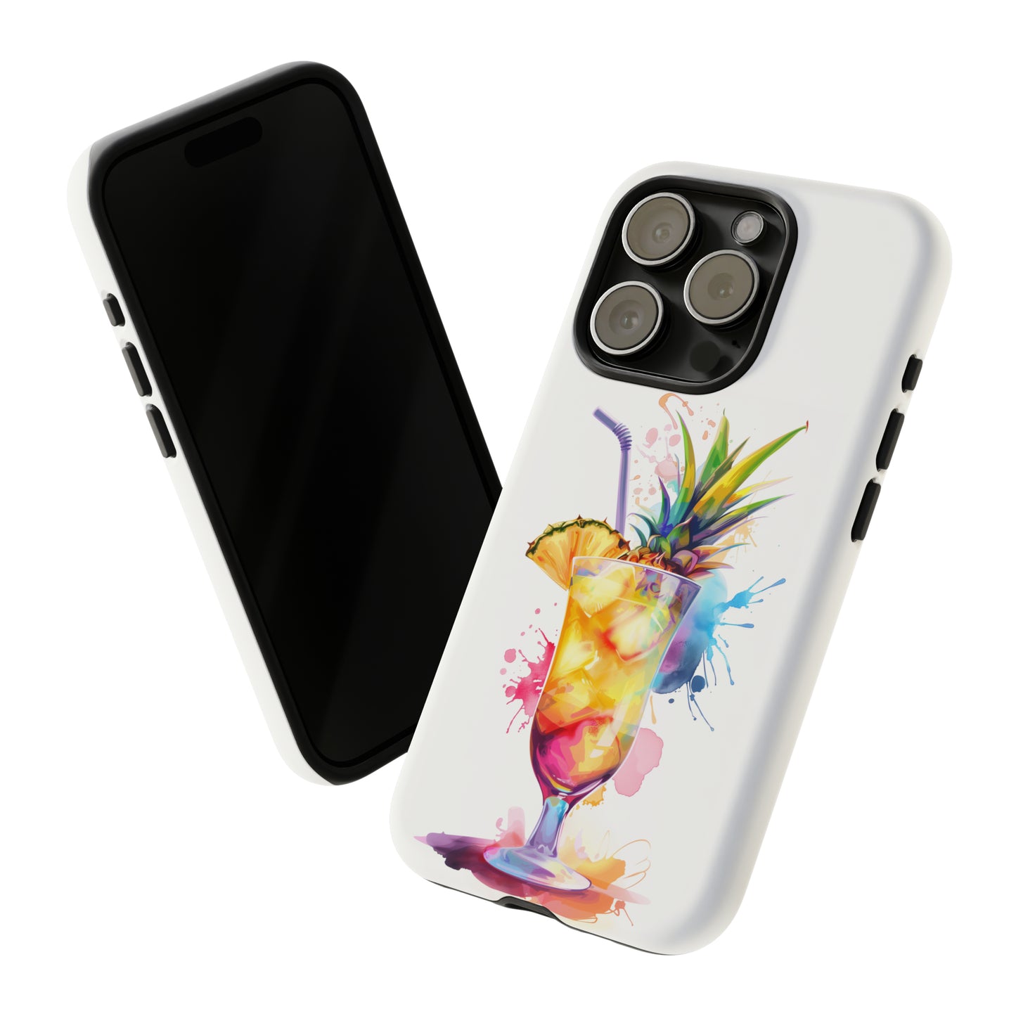 Pina Colada Cocktail Hawaiian Tropical Phone Case, Island Tropics, Wireless Compatible, Protective Cell Phone Case iPhone, Samsung, Pixel