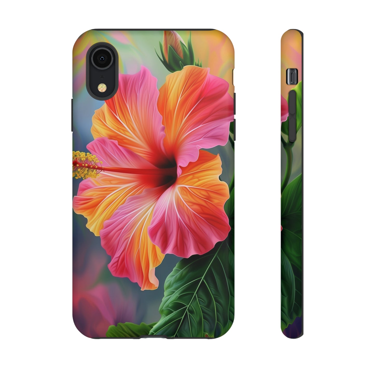 Hibiscus Flower Hawaiian Phone Case, Tropical, Wireless Compatible, Protective Cell Phone Case for iPhone, Samsung, Pixel phones