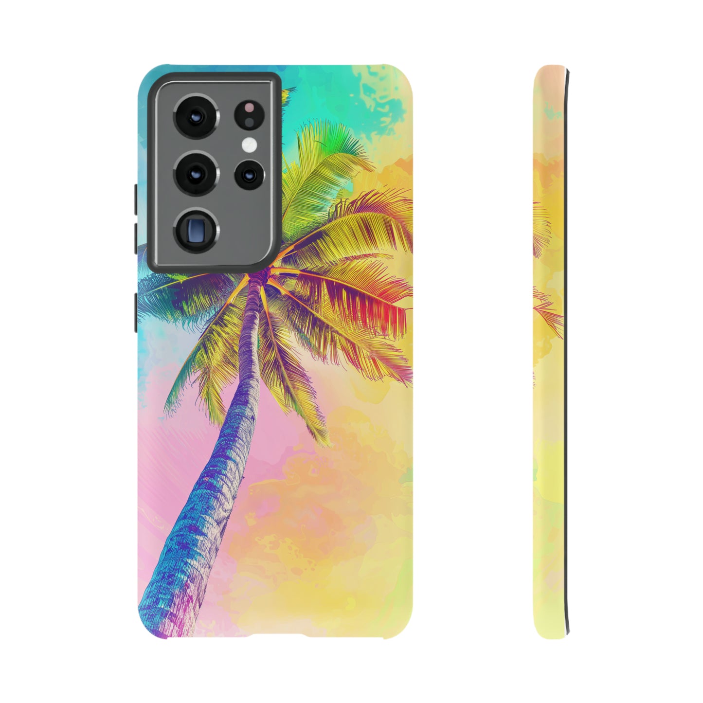 Palm Tree Colorful Hawaiian Tropical Phone Case, 808, Island Tropics, Wireless Compatible, Protective Cell Phone Case iPhone, Samsung, Pixel