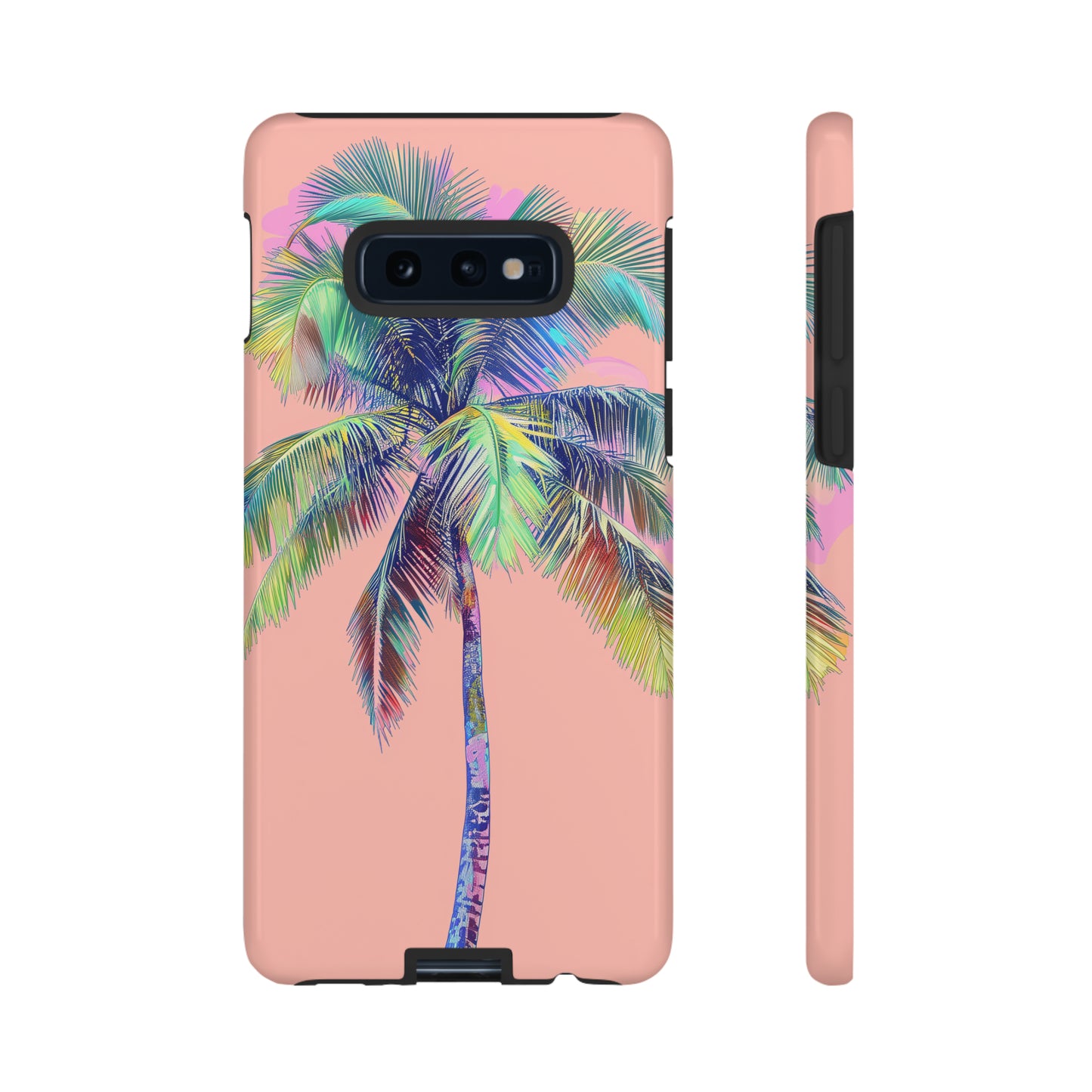 Pink Palm Tree Hawaiian Phone Case, Tropical, Hibiscus, Wireless Compatible, Protective Cell Phone Case for iPhone, Samsung, Pixel phones