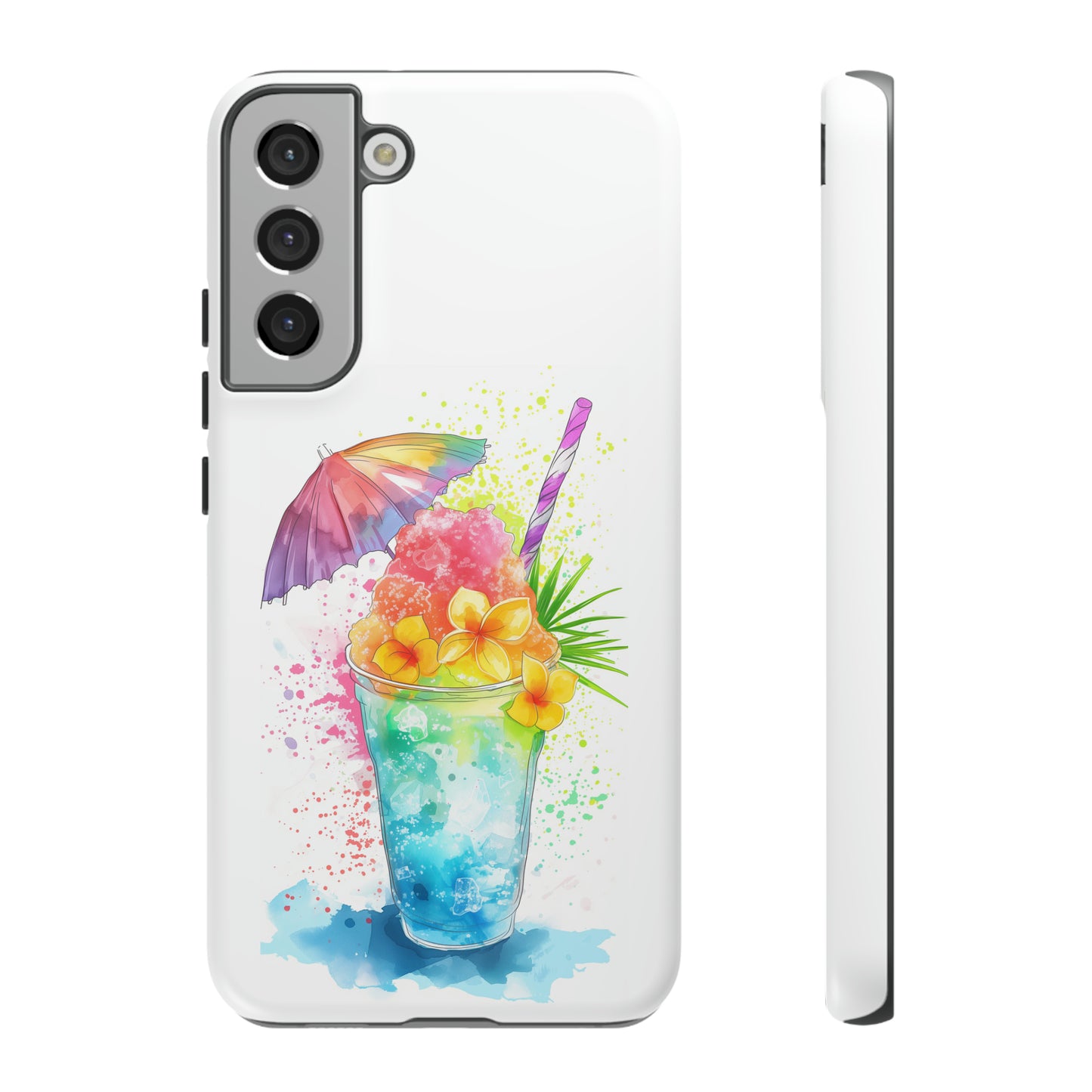 Shave Ice Plumerias Hawaiian Tropical Phone Case, 808, Island Tropics, Wireless Compatible, Protective Cell Case iPhone, Samsung, Pixel