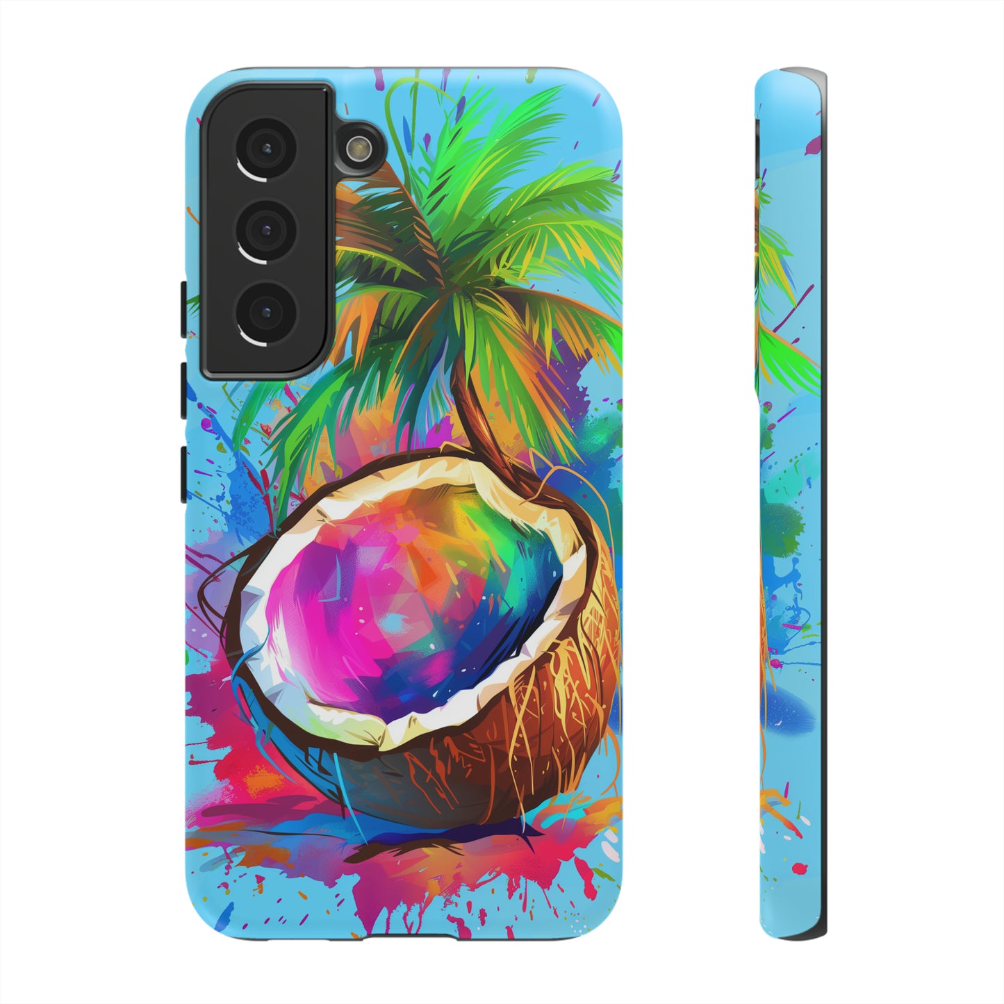 Coconut Colorful Hawaiian Tropical Phone Case, 808, Island Tropics, Wireless Compatible, Protective Cell Phone Case iPhone, Samsung, Pixel