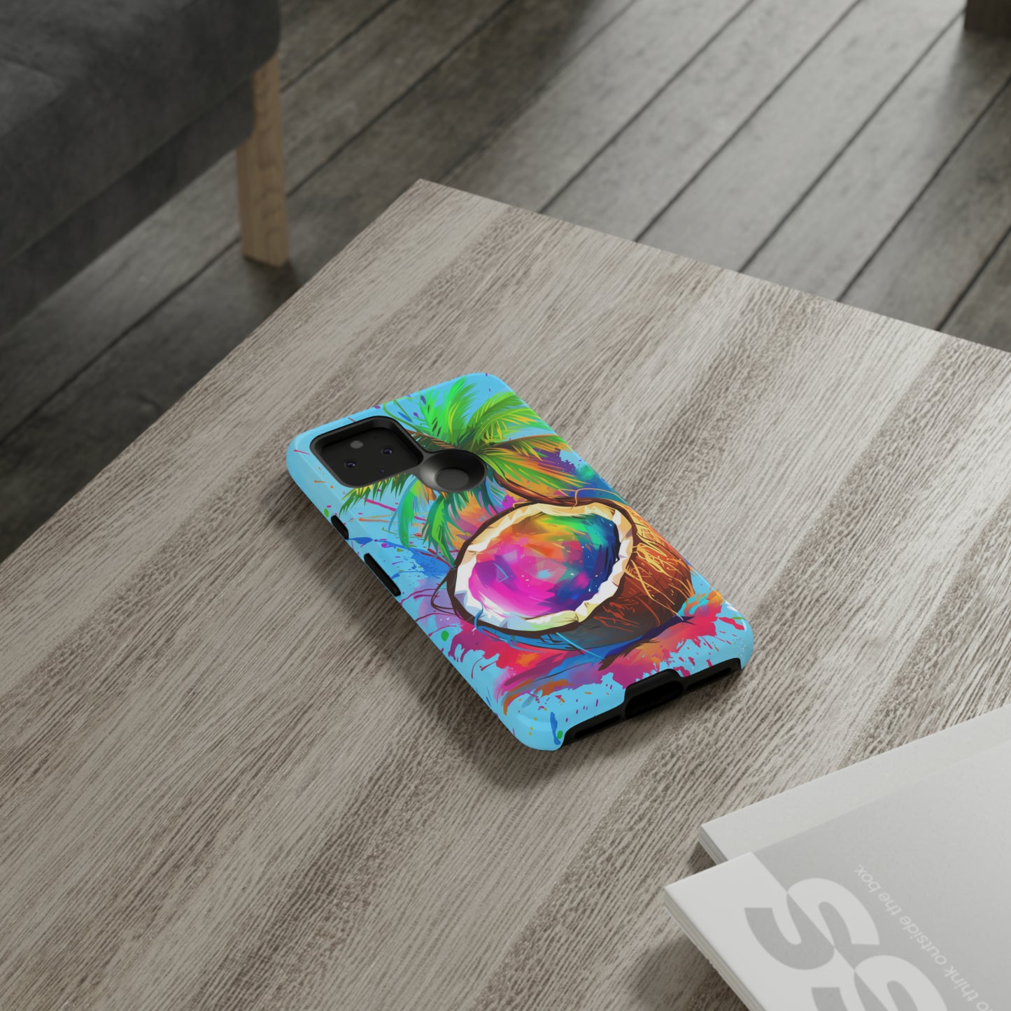 Coconut Colorful Hawaiian Tropical Phone Case, 808, Island Tropics, Wireless Compatible, Protective Cell Phone Case iPhone, Samsung, Pixel