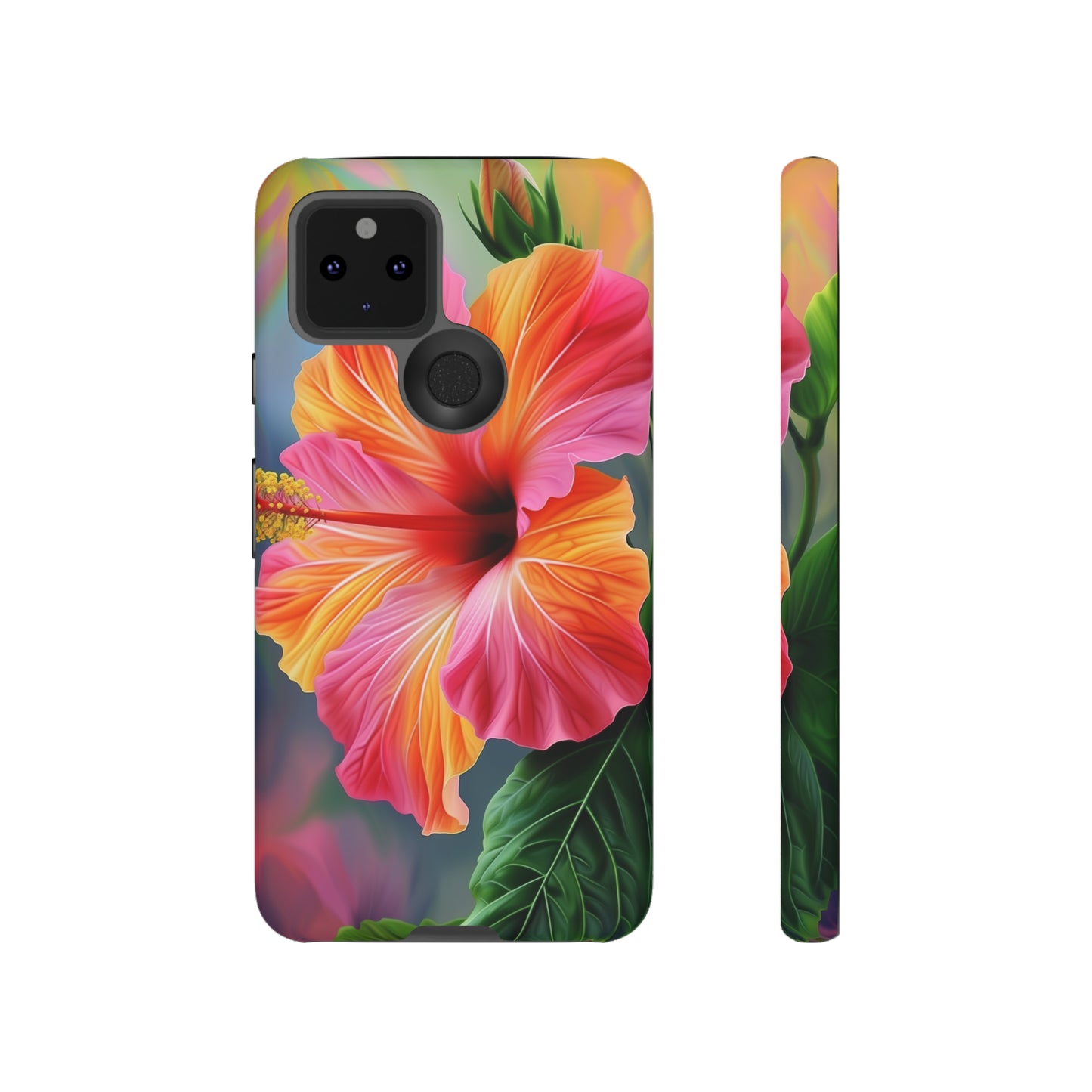 Hibiscus Flower Hawaiian Phone Case, Tropical, Wireless Compatible, Protective Cell Phone Case for iPhone, Samsung, Pixel phones