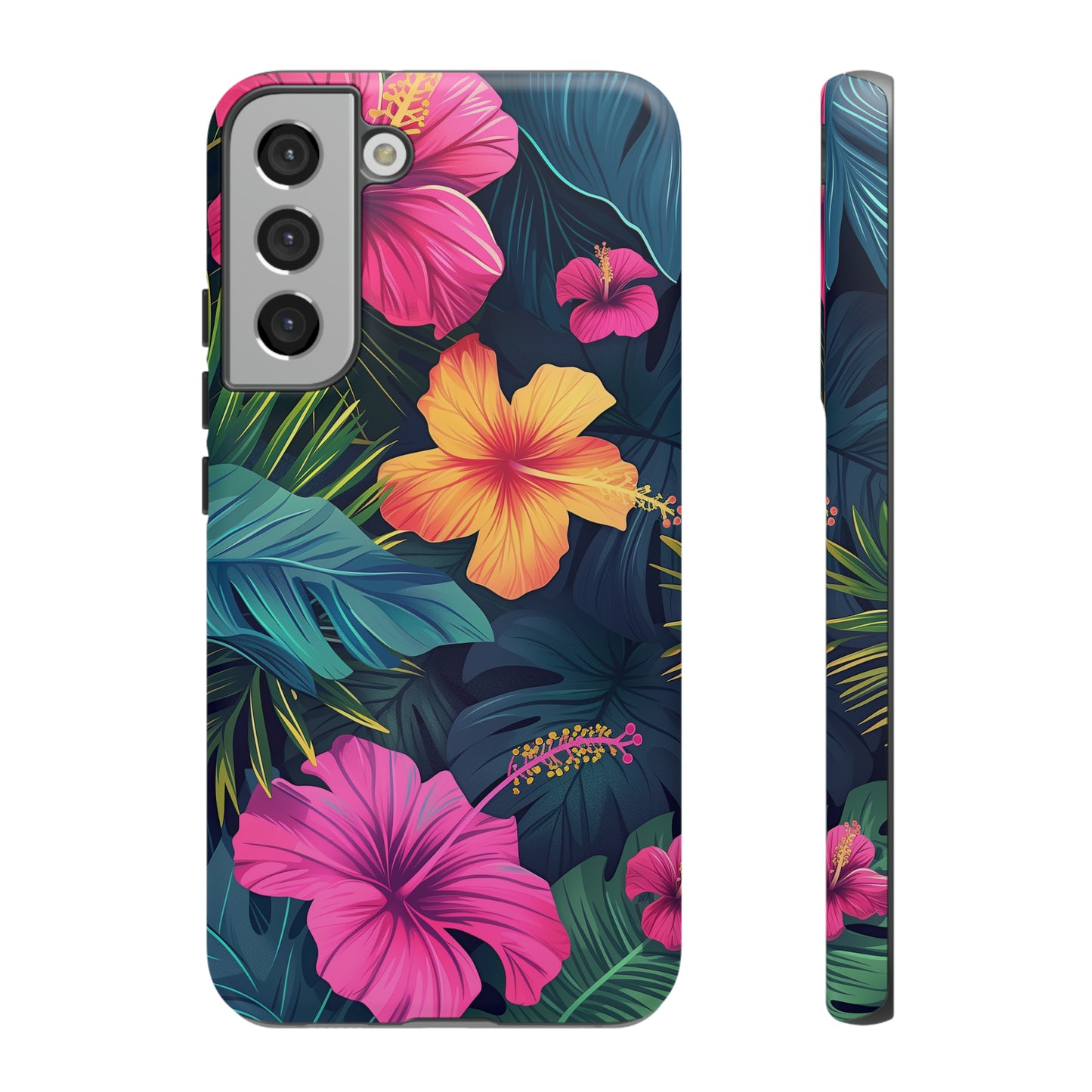 Hibiscus Dark Hawaiian Tropical Phone Case, 808, Island Tropics, Wireless Compatible, Protective Cell Phone Case iPhone, Samsung, Pixel