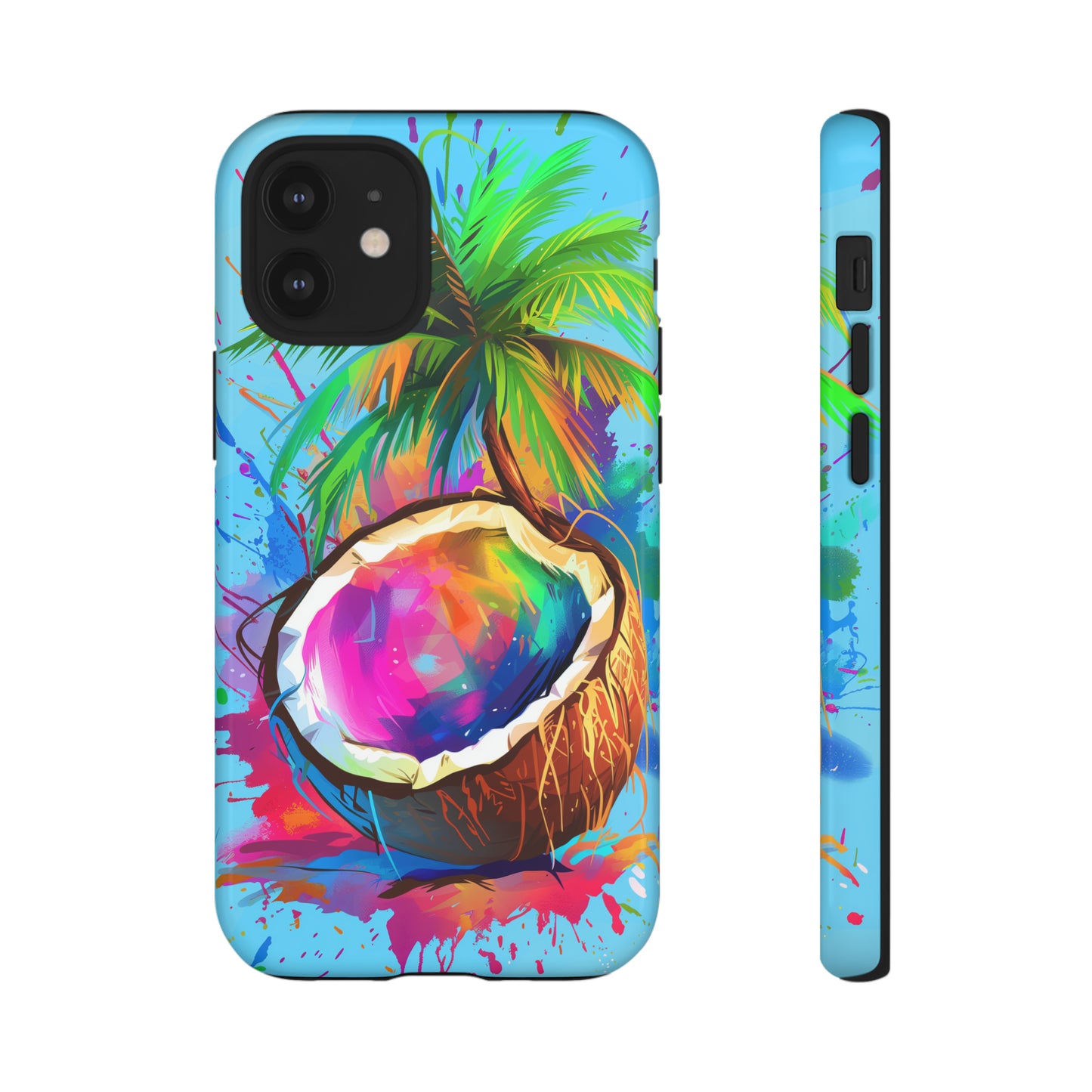 Coconut Colorful Hawaiian Tropical Phone Case, 808, Island Tropics, Wireless Compatible, Protective Cell Phone Case iPhone, Samsung, Pixel