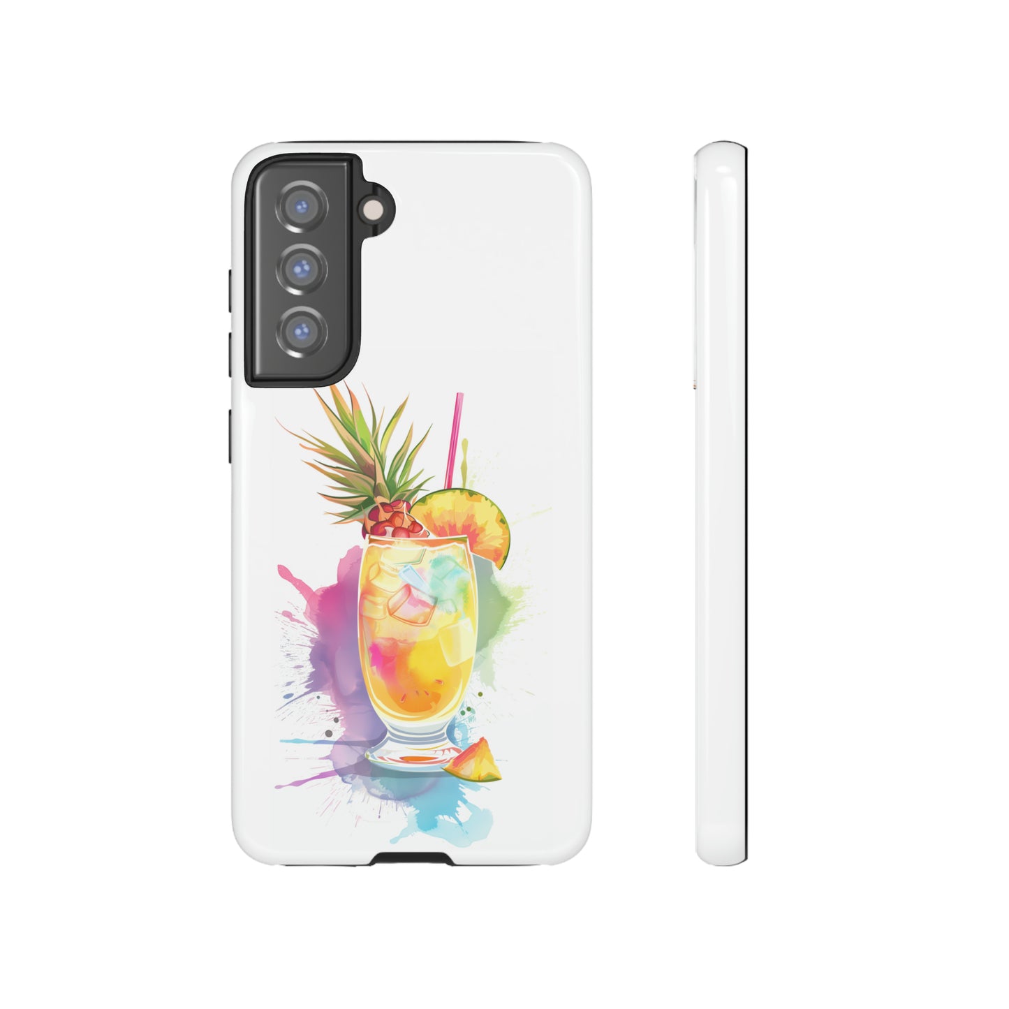 Pina Colada Cocktail Hawaiian Tropical Phone Case, Island Tropics, Wireless Compatible, Protective Cell Phone Case iPhone, Samsung, Pixel