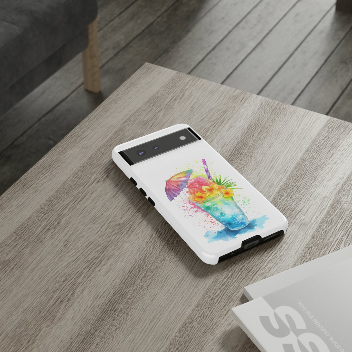 Shave Ice Plumerias Hawaiian Tropical Phone Case, 808, Island Tropics, Wireless Compatible, Protective Cell Case iPhone, Samsung, Pixel