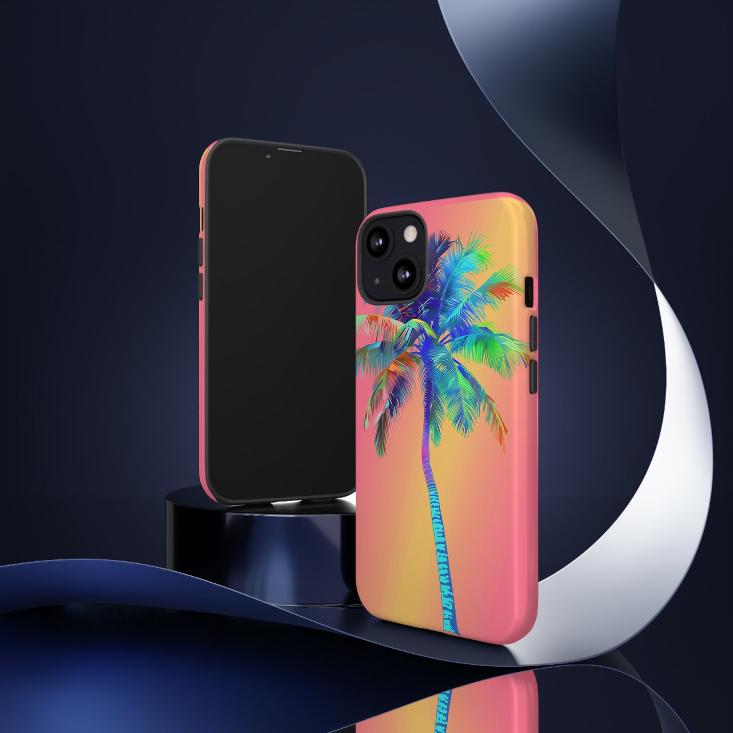 Palm Tree Pink Hawaiian Tropical Phone Case, 808, Island Tropics, Wireless Compatible, Protective Cell Phone Case for iPhone, Samsung, Pixel