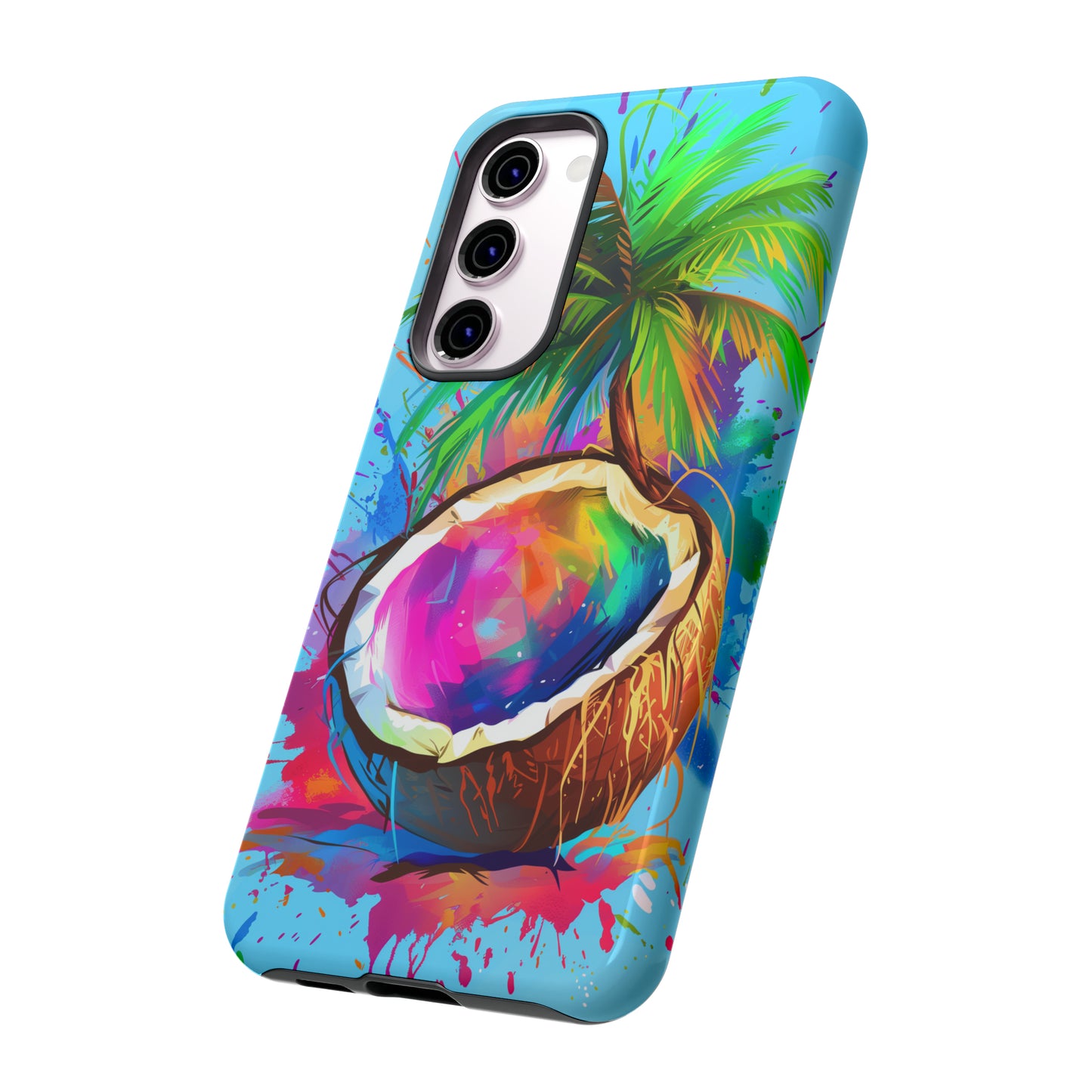 Coconut Colorful Hawaiian Tropical Phone Case, 808, Island Tropics, Wireless Compatible, Protective Cell Phone Case iPhone, Samsung, Pixel