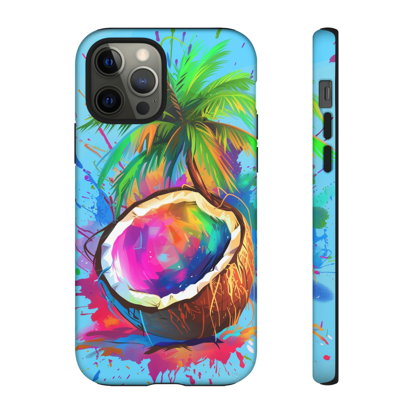 Coconut Colorful Hawaiian Tropical Phone Case, 808, Island Tropics, Wireless Compatible, Protective Cell Phone Case iPhone, Samsung, Pixel